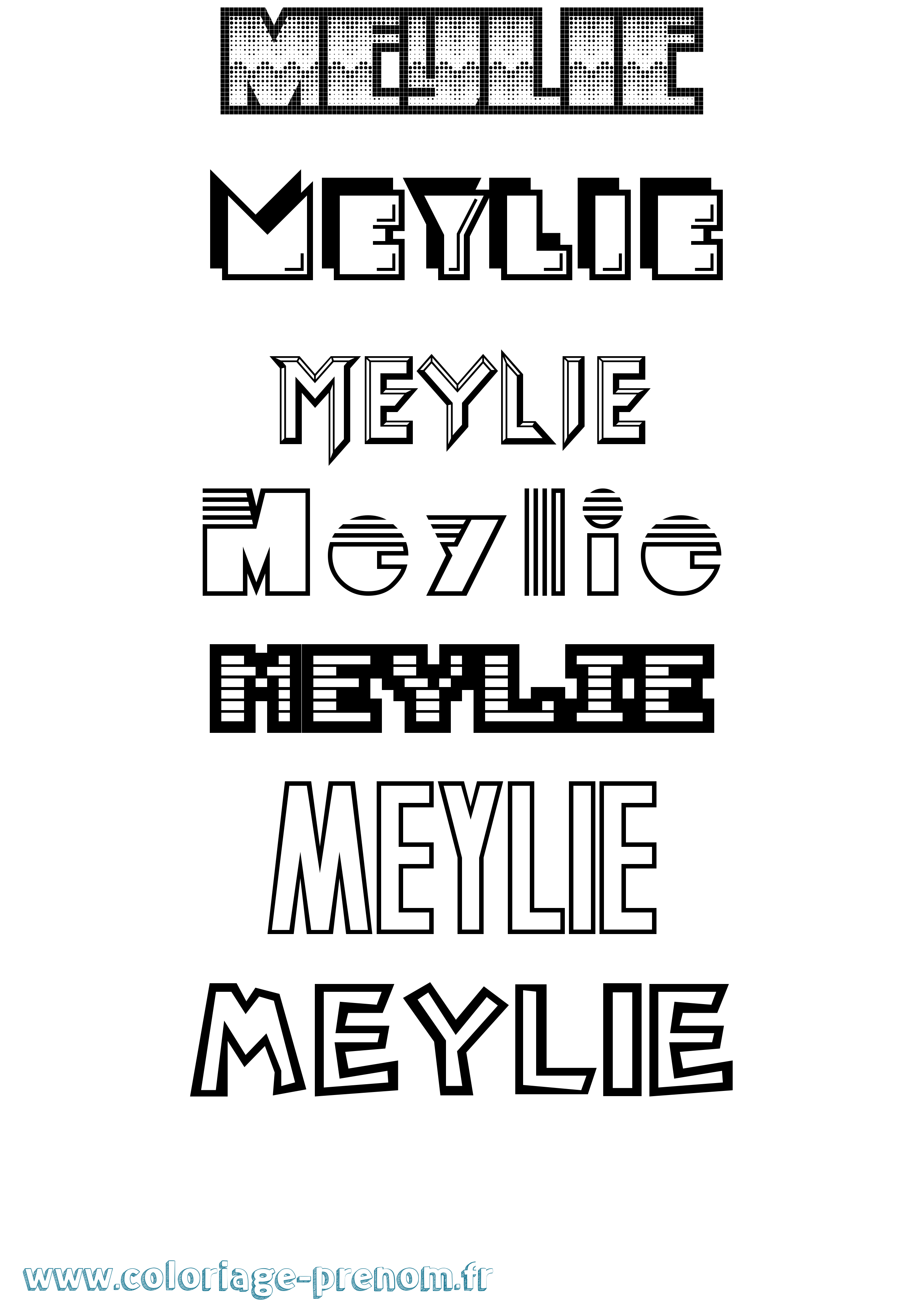 Coloriage Meylie Jeux Vidéos Coloriage prénom Meylie Jeux Vidéos