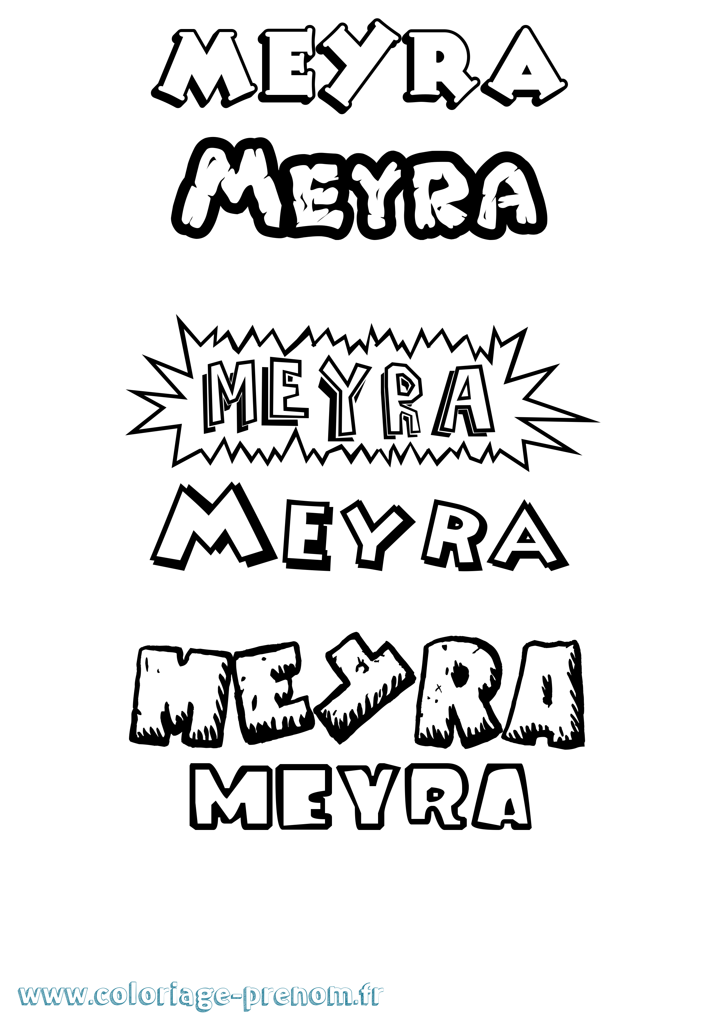 Coloriage Meyra Dessin Animé Coloriage prénom Meyra Dessin Animé
