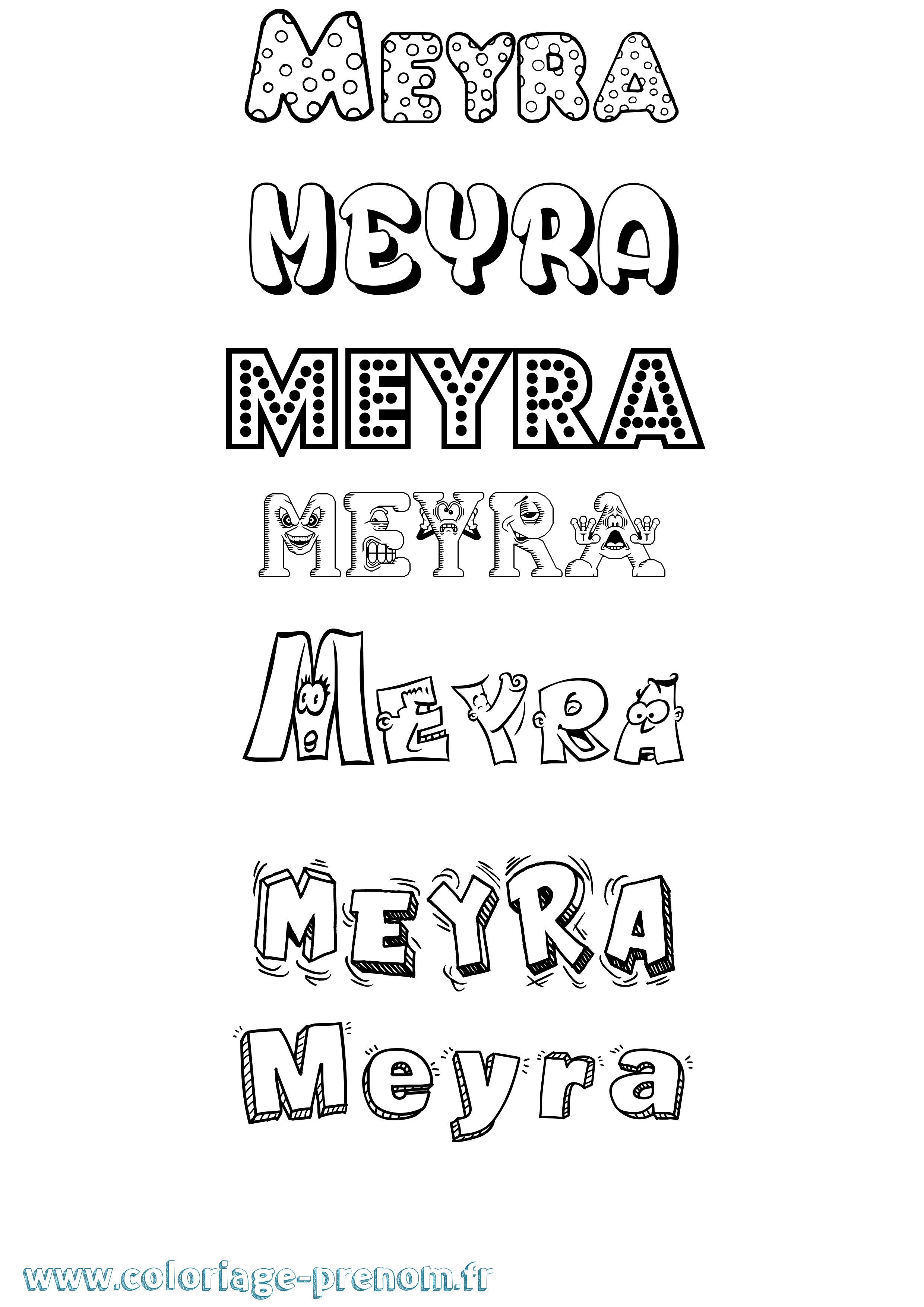 Coloriage Meyra Fun Coloriage prénom Meyra Fun