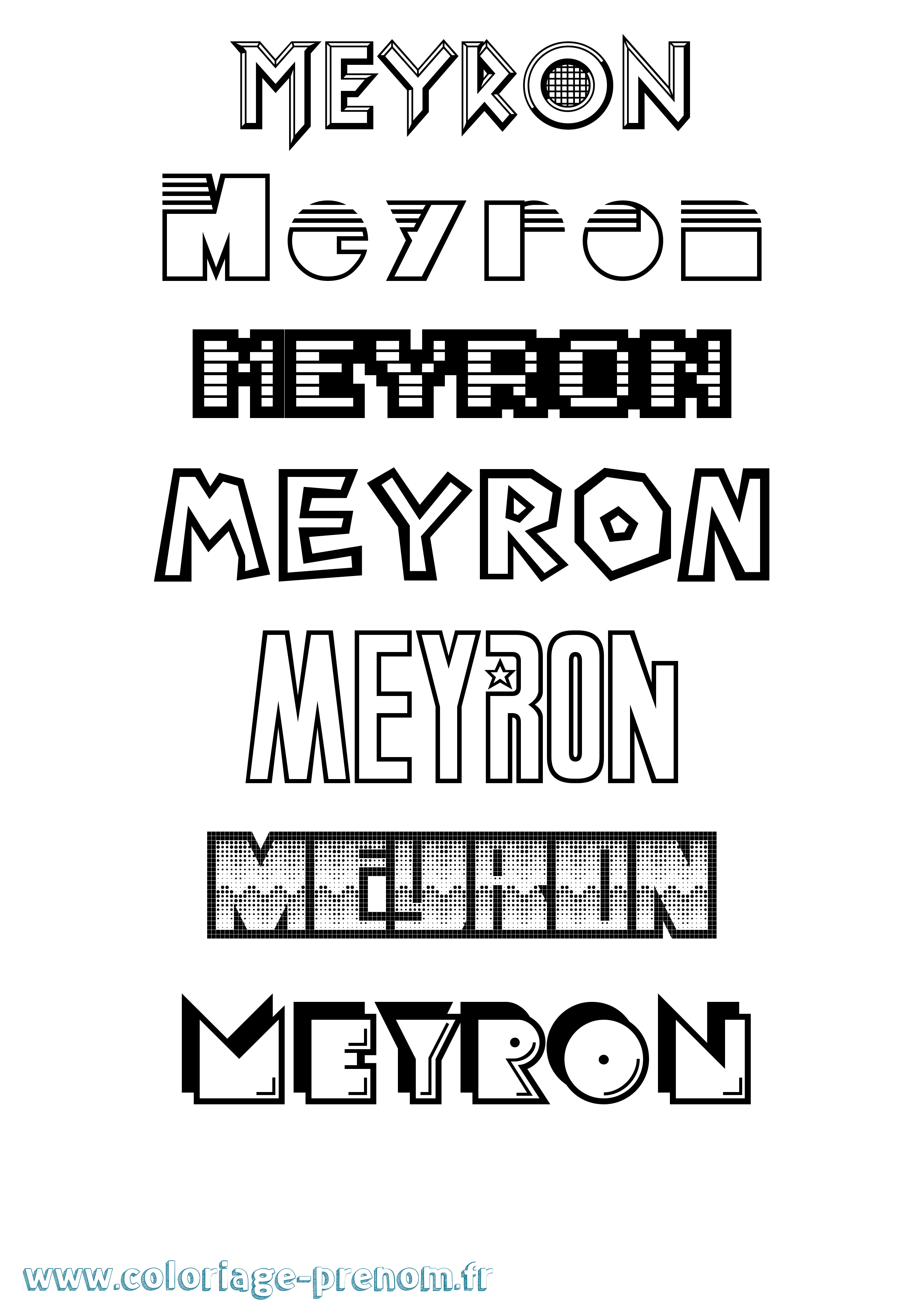 Coloriage Meyron Jeux Vidéos Coloriage prénom Meyron Jeux Vidéos