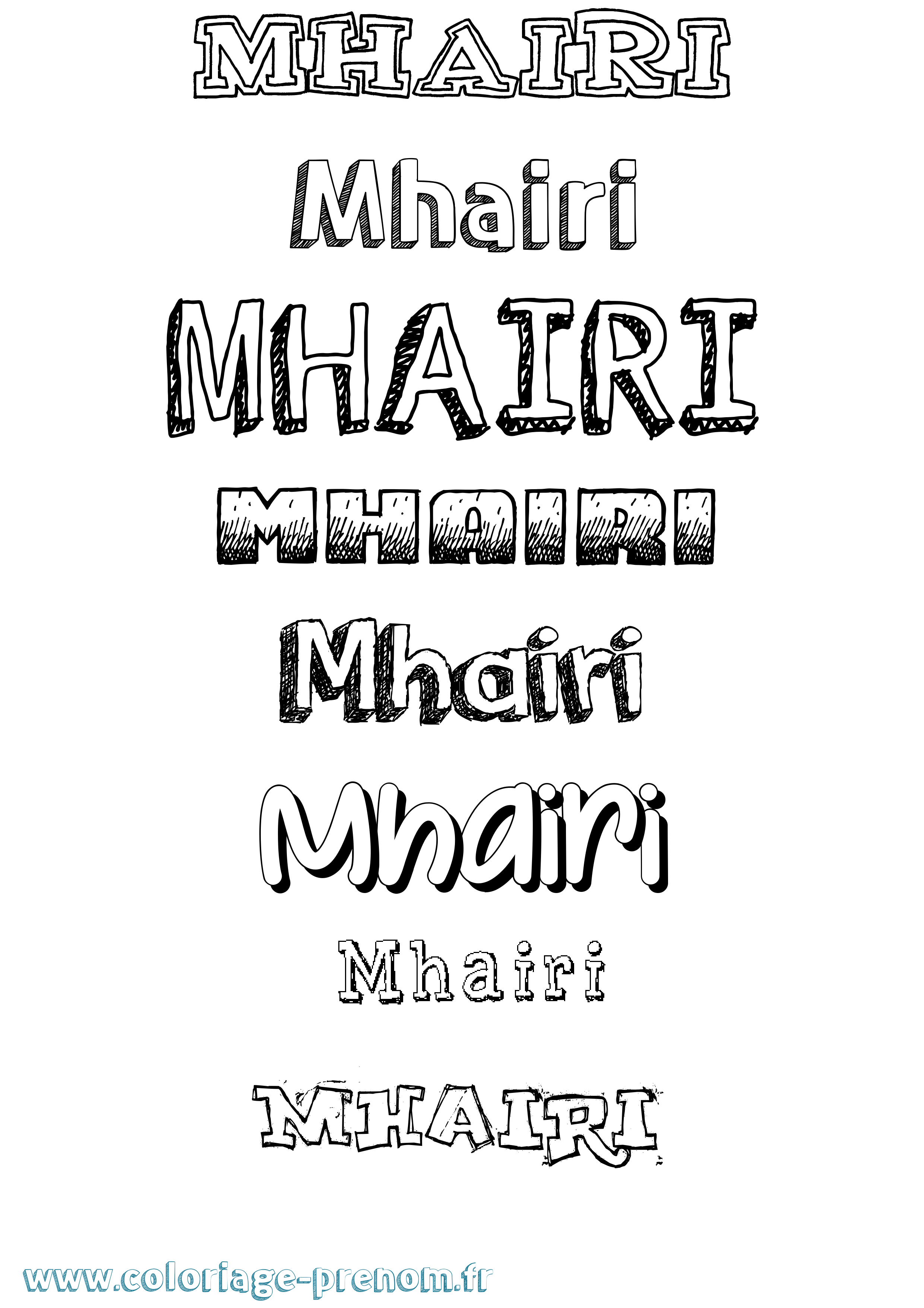 Coloriage Mhairi Dessiné Coloriage prénom Mhairi Dessiné