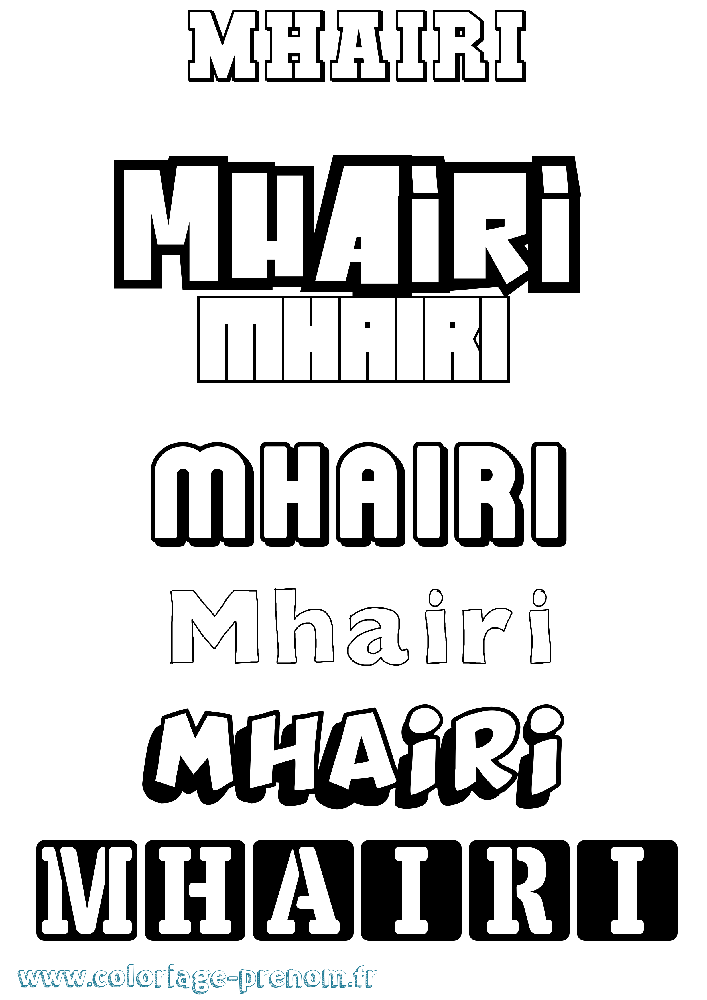 Coloriage Mhairi Simple Coloriage prénom Mhairi Simple