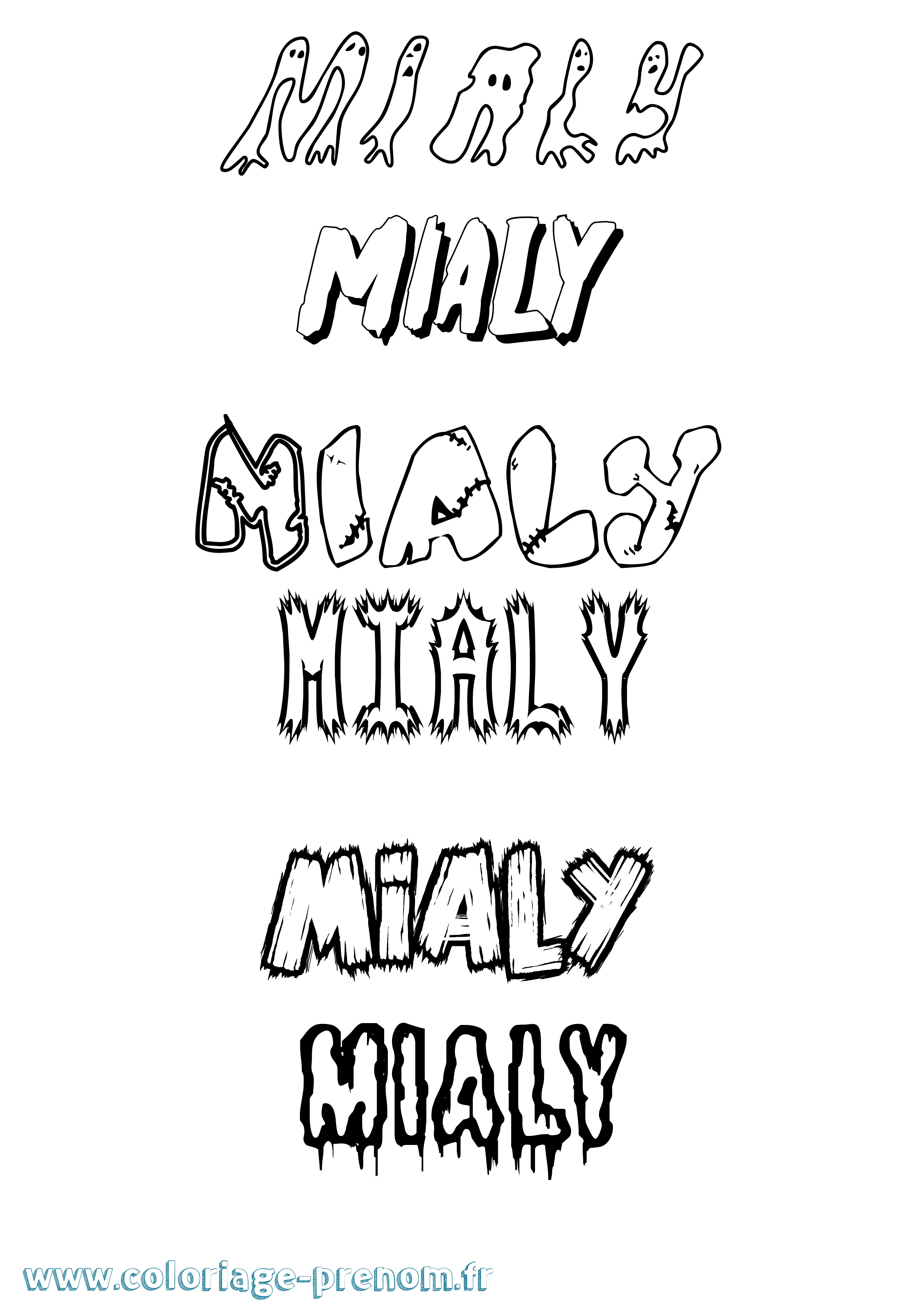 Coloriage Mialy Frisson Coloriage prénom Mialy Frisson