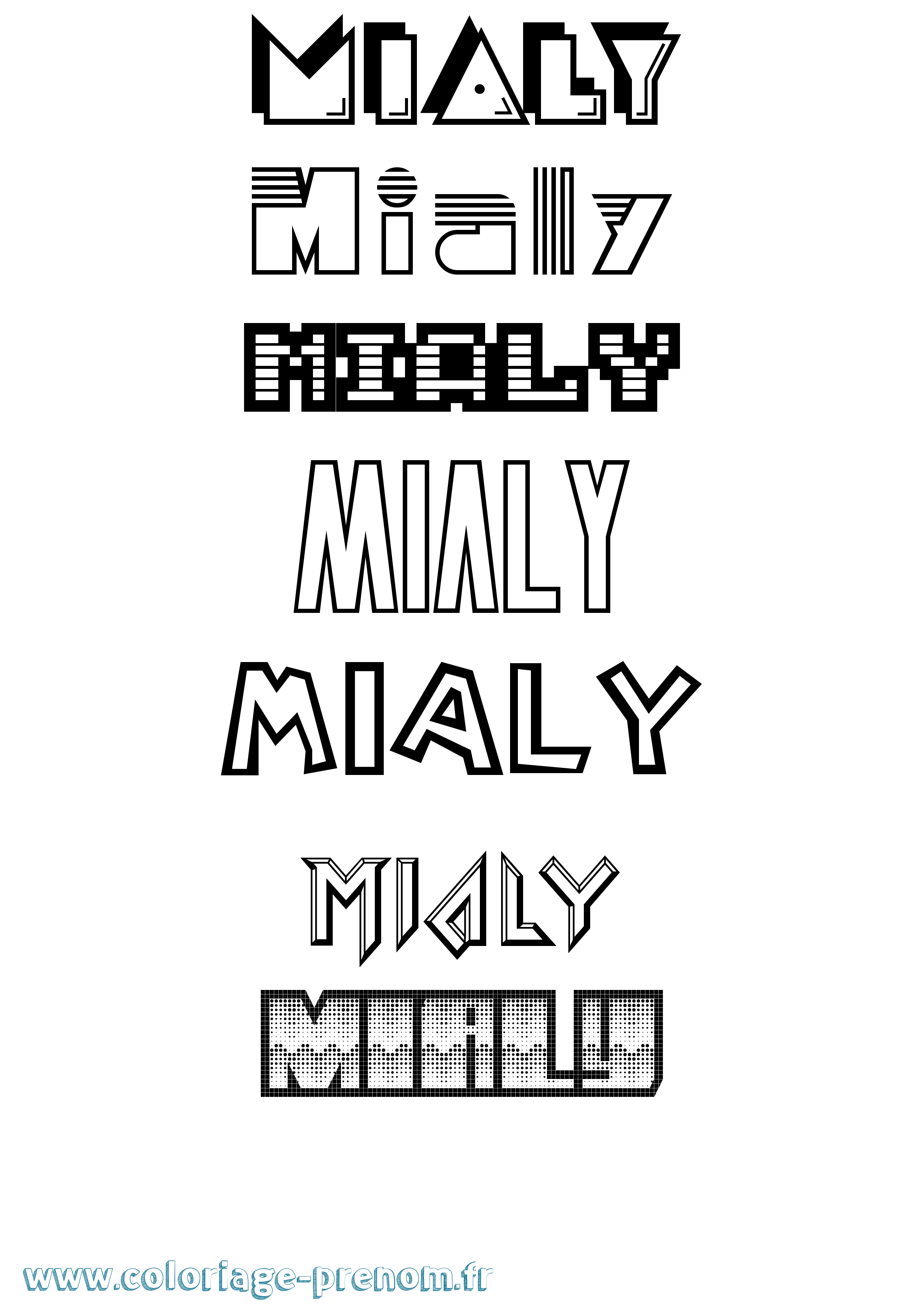 Coloriage Mialy Jeux Vidéos Coloriage prénom Mialy Jeux Vidéos