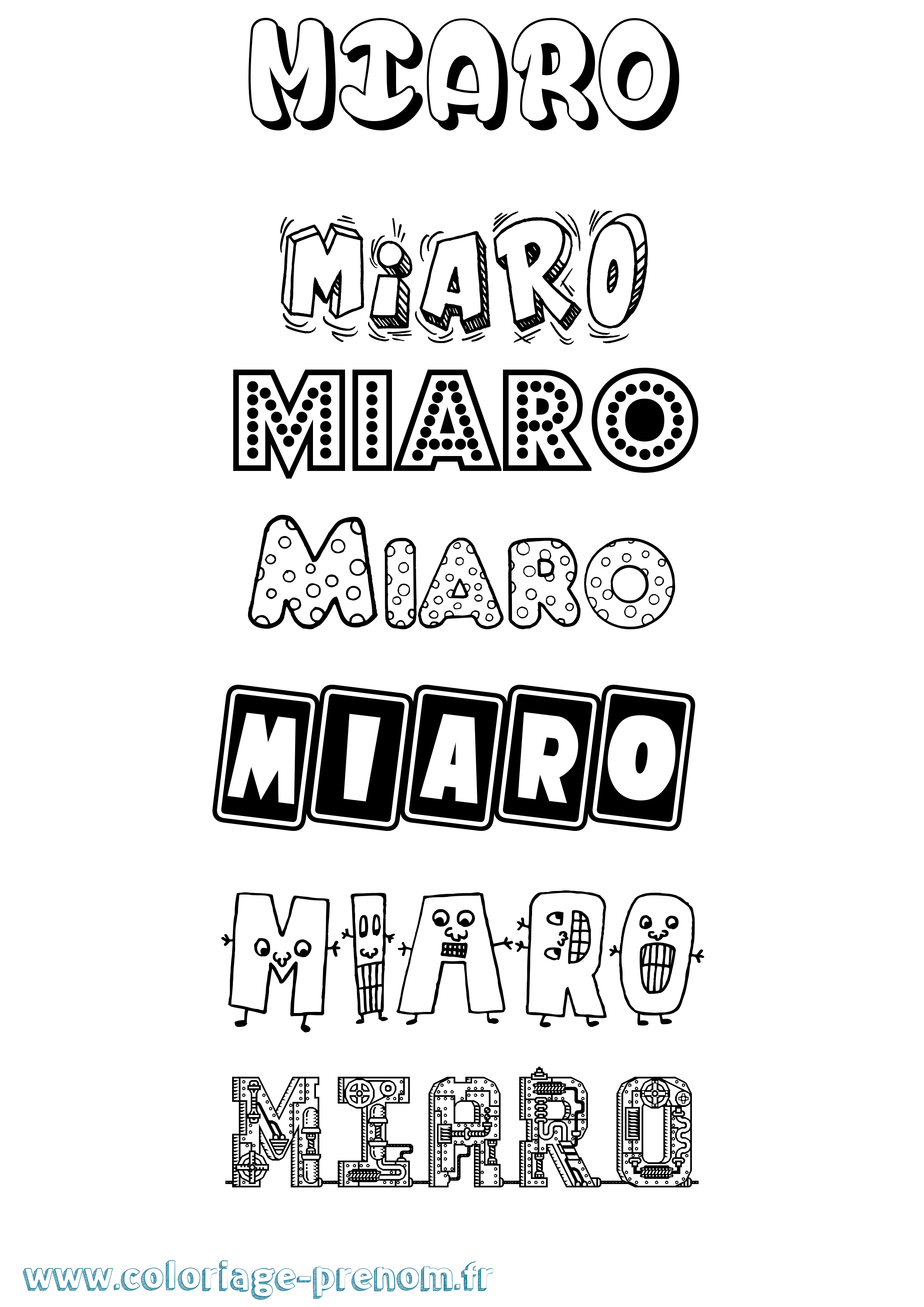 Coloriage Miaro Fun Coloriage prénom Miaro Fun