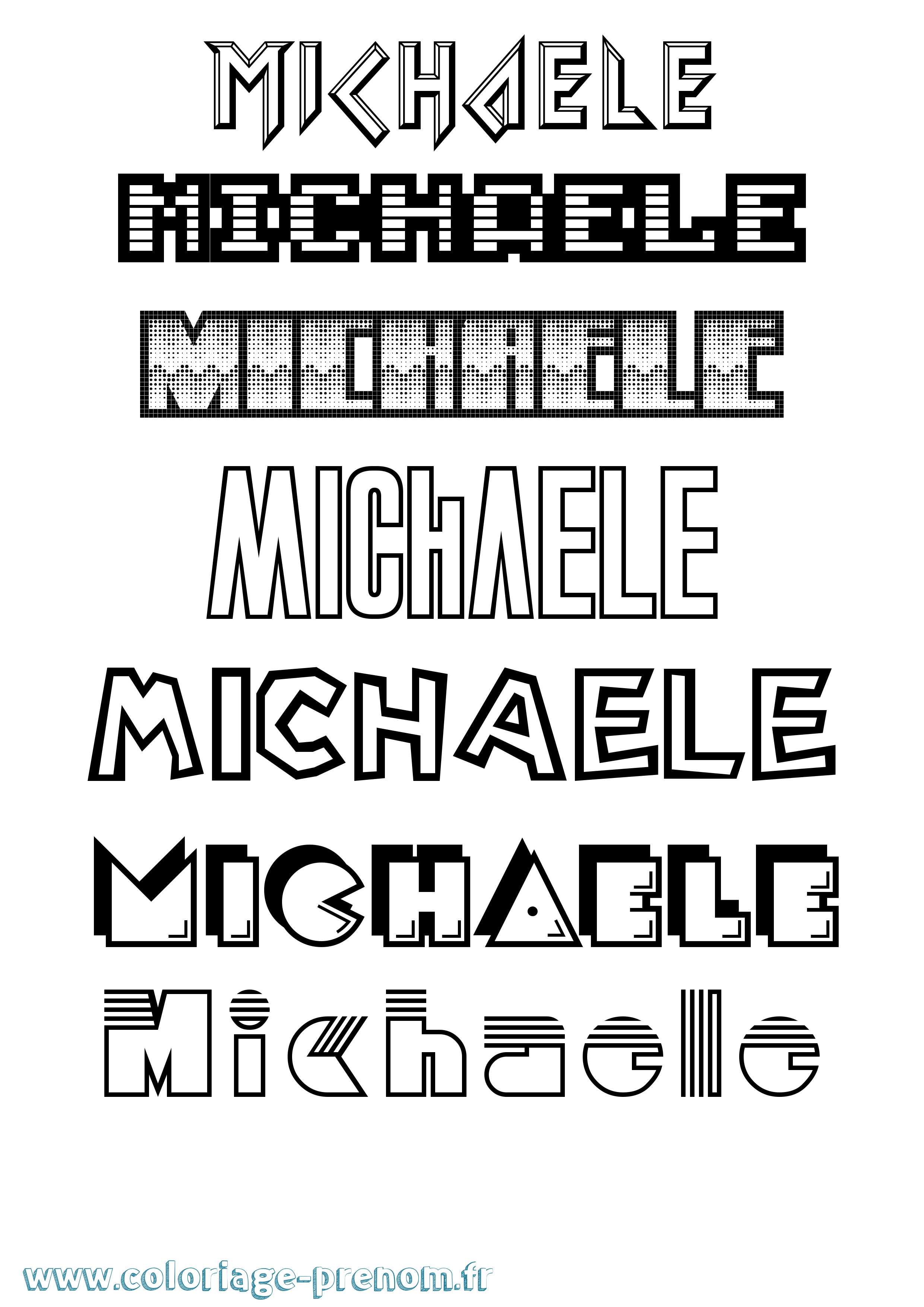 Coloriage Michaele Jeux Vidéos Coloriage prénom Michaele Jeux Vidéos