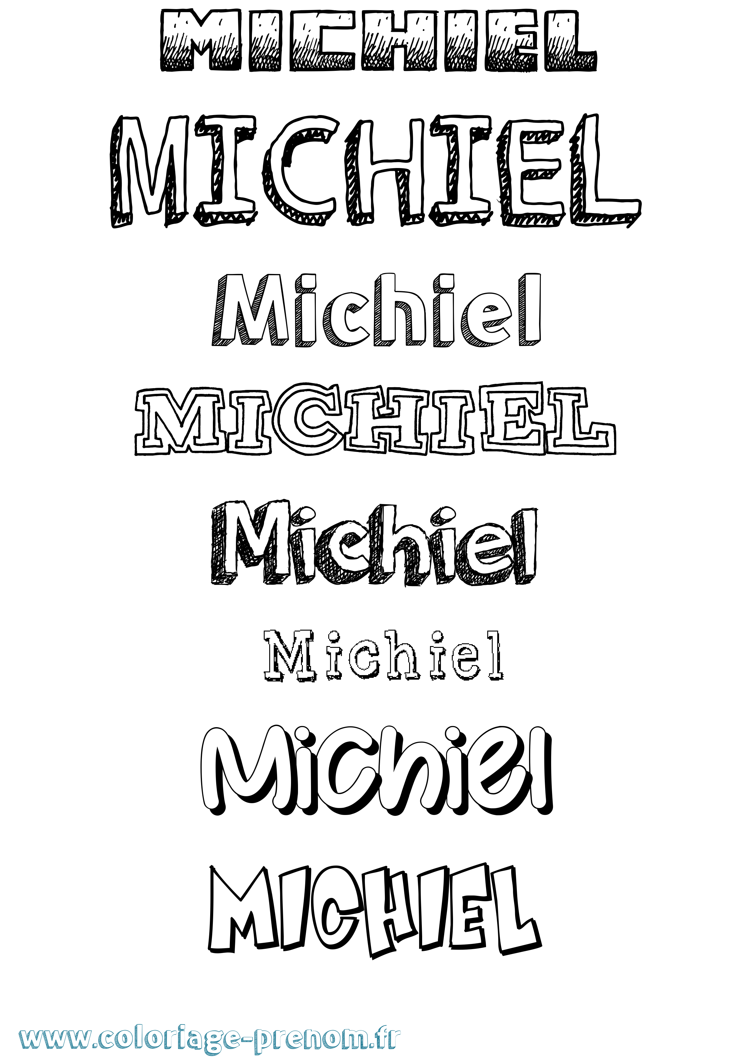 Coloriage Michiel Dessiné Coloriage prénom Michiel Dessiné
