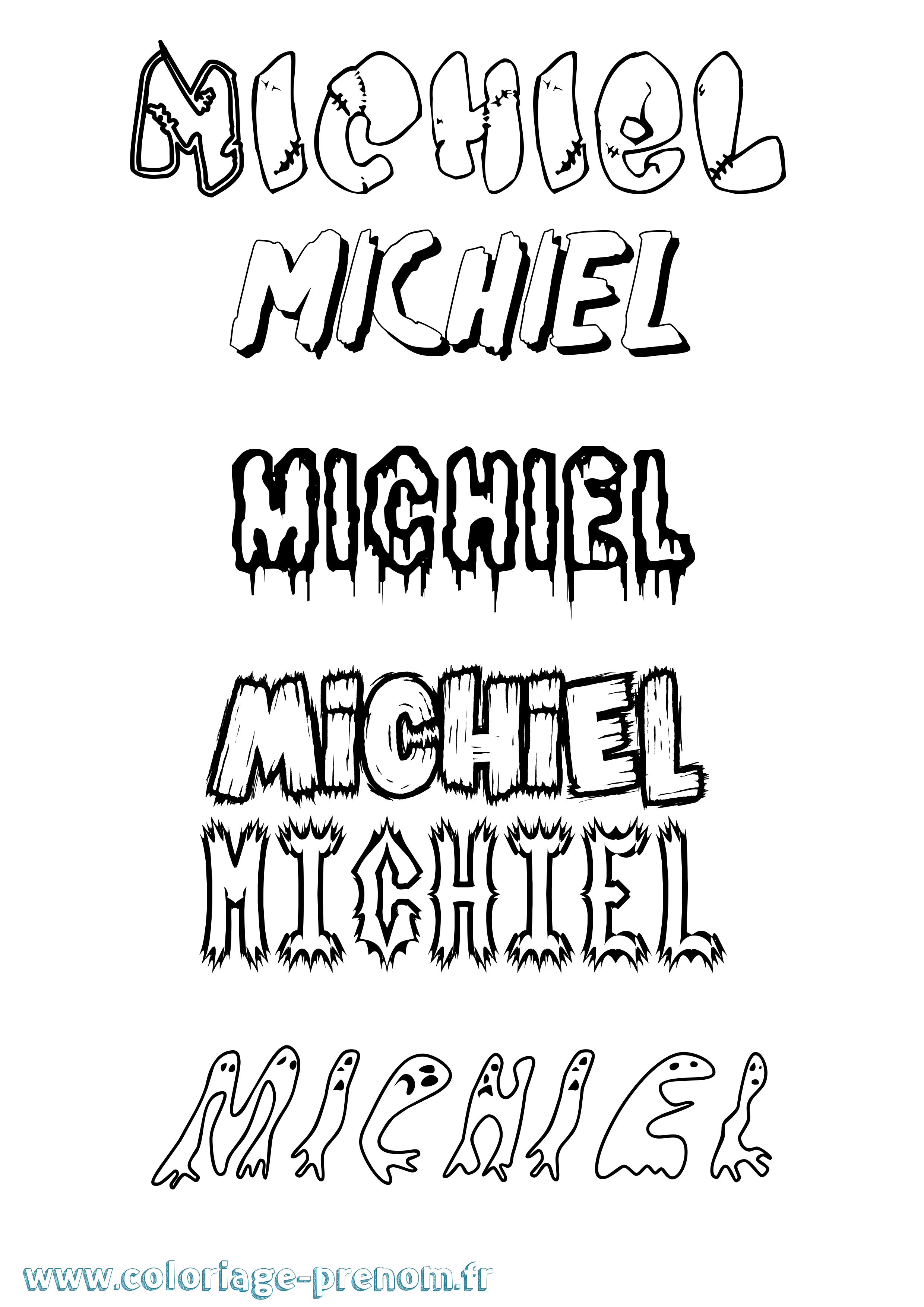 Coloriage Michiel Frisson Coloriage prénom Michiel Frisson