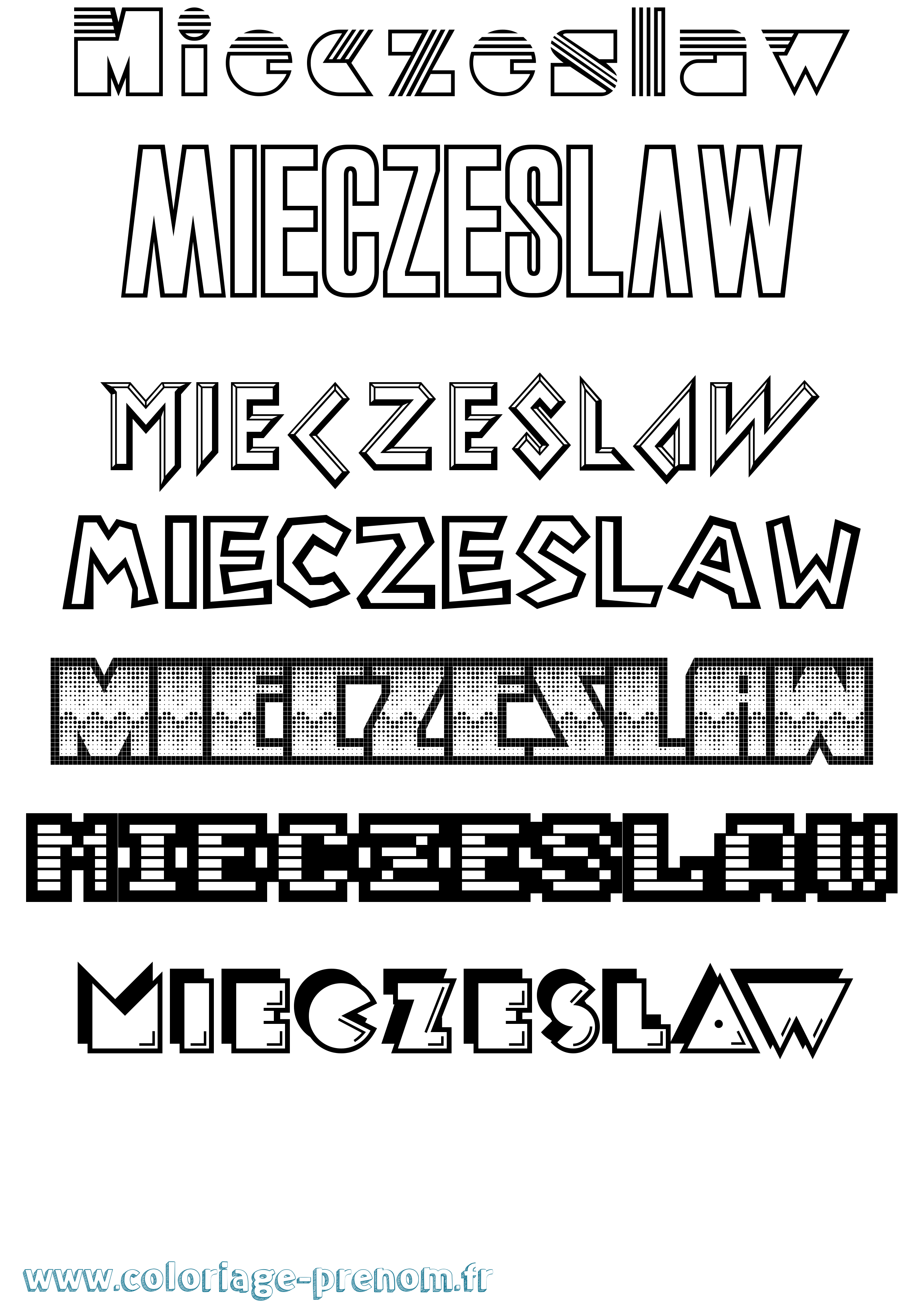Coloriage Mieczeslaw Jeux Vidéos Coloriage prénom Mieczeslaw Jeux Vidéos