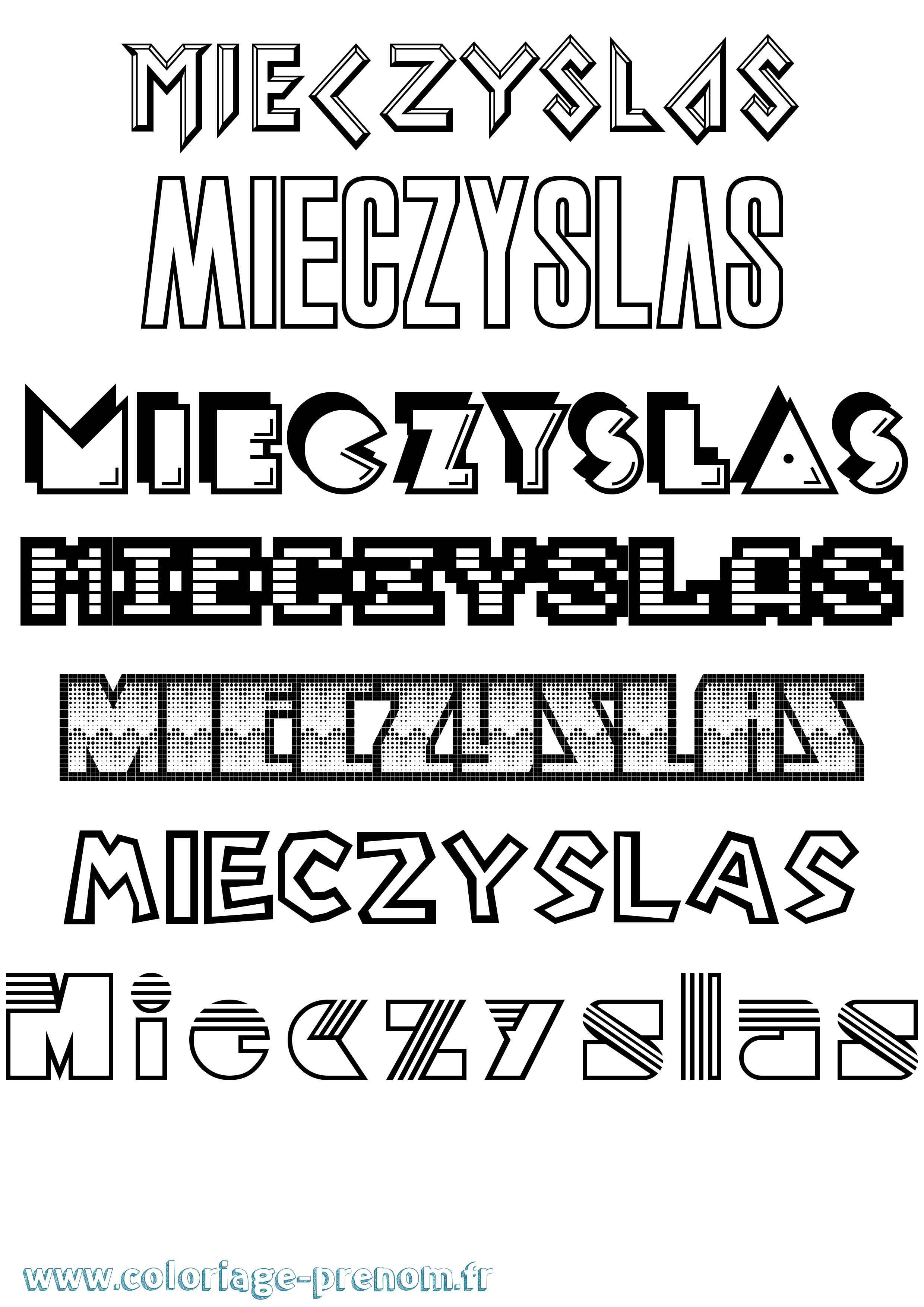 Coloriage Mieczyslas Jeux Vidéos Coloriage prénom Mieczyslas Jeux Vidéos