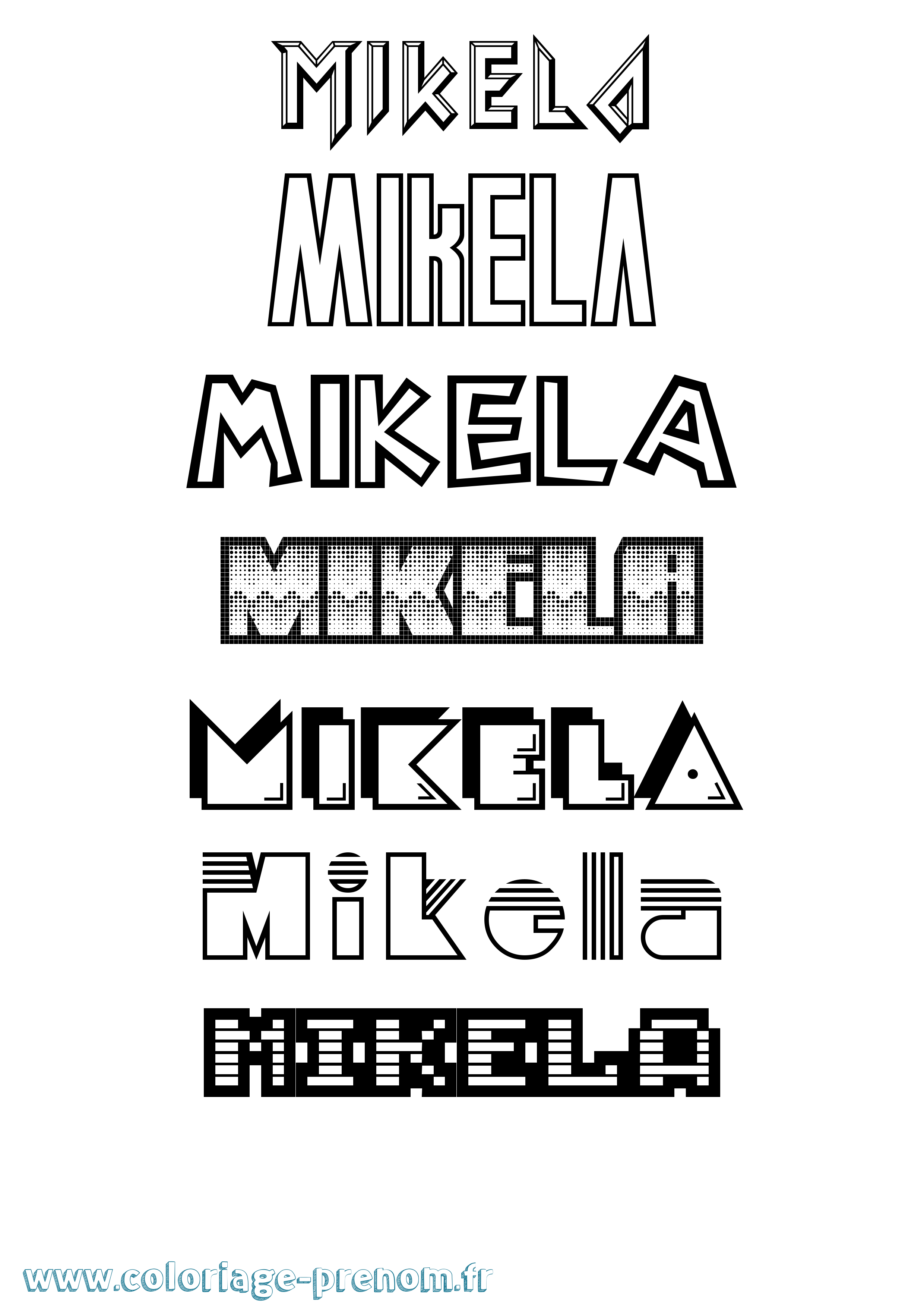 Coloriage Mikela Jeux Vidéos Coloriage prénom Mikela Jeux Vidéos