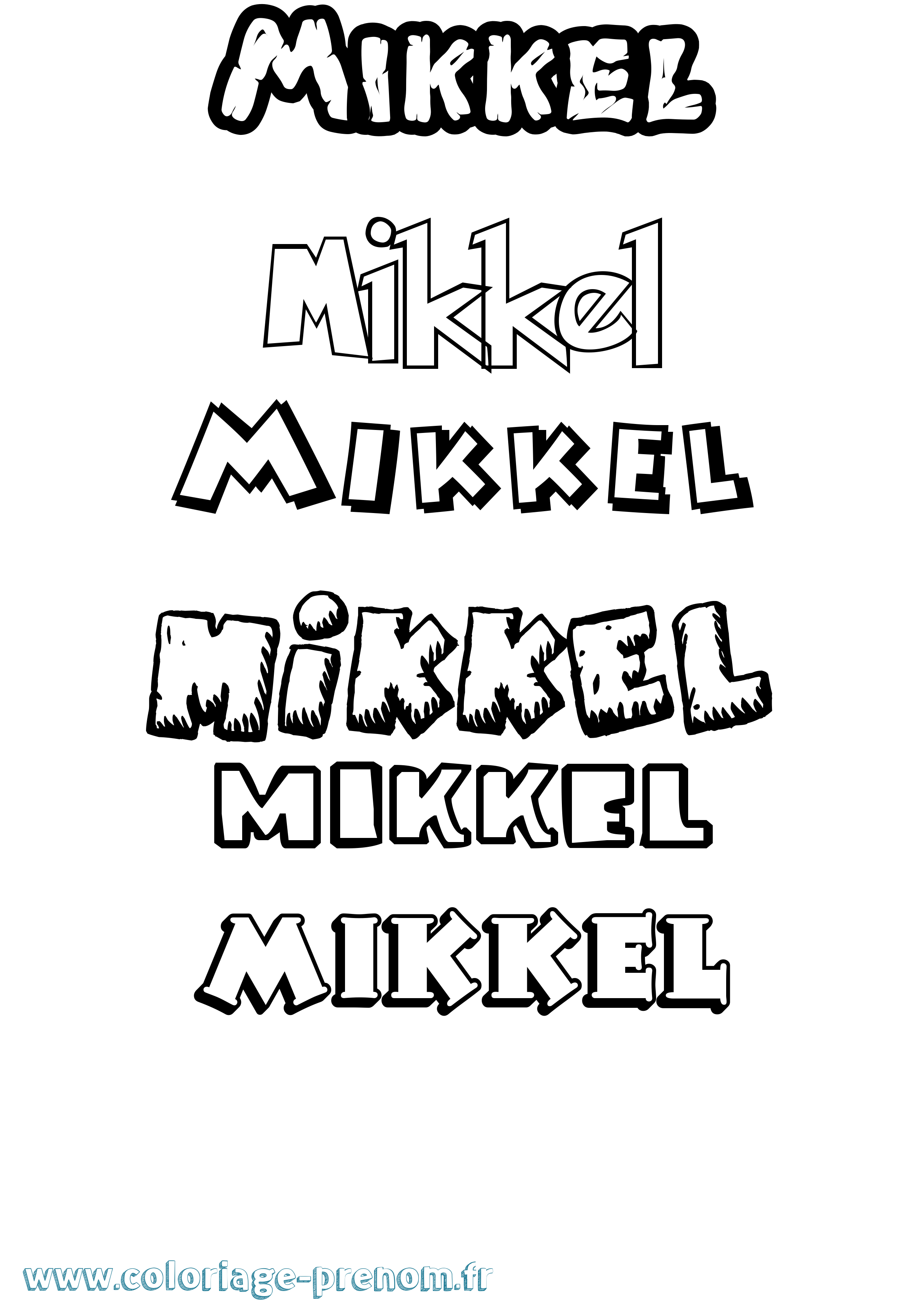 Coloriage Mikkel Dessin Animé Coloriage prénom Mikkel Dessin Animé