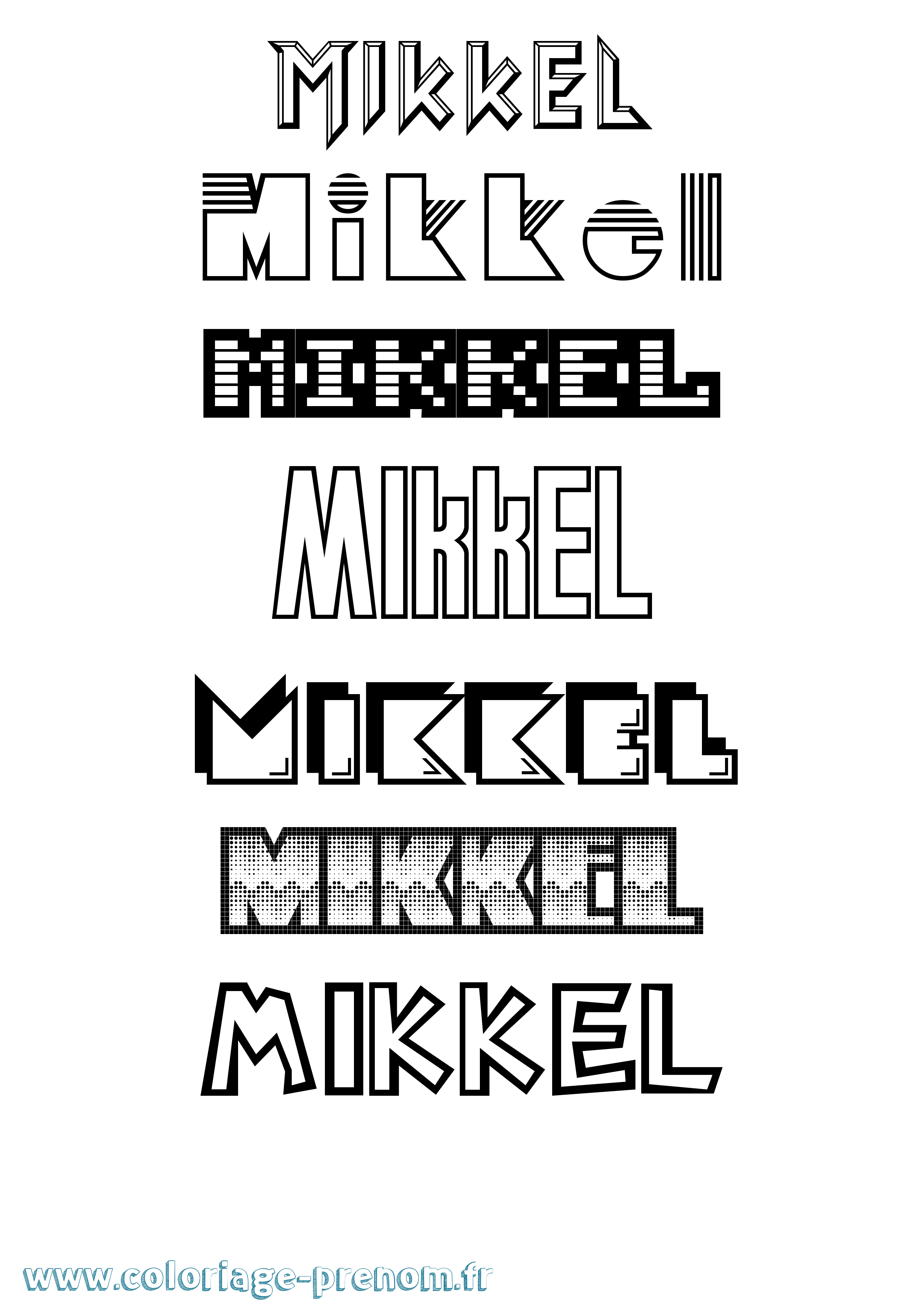 Coloriage Mikkel Jeux Vidéos Coloriage prénom Mikkel Jeux Vidéos