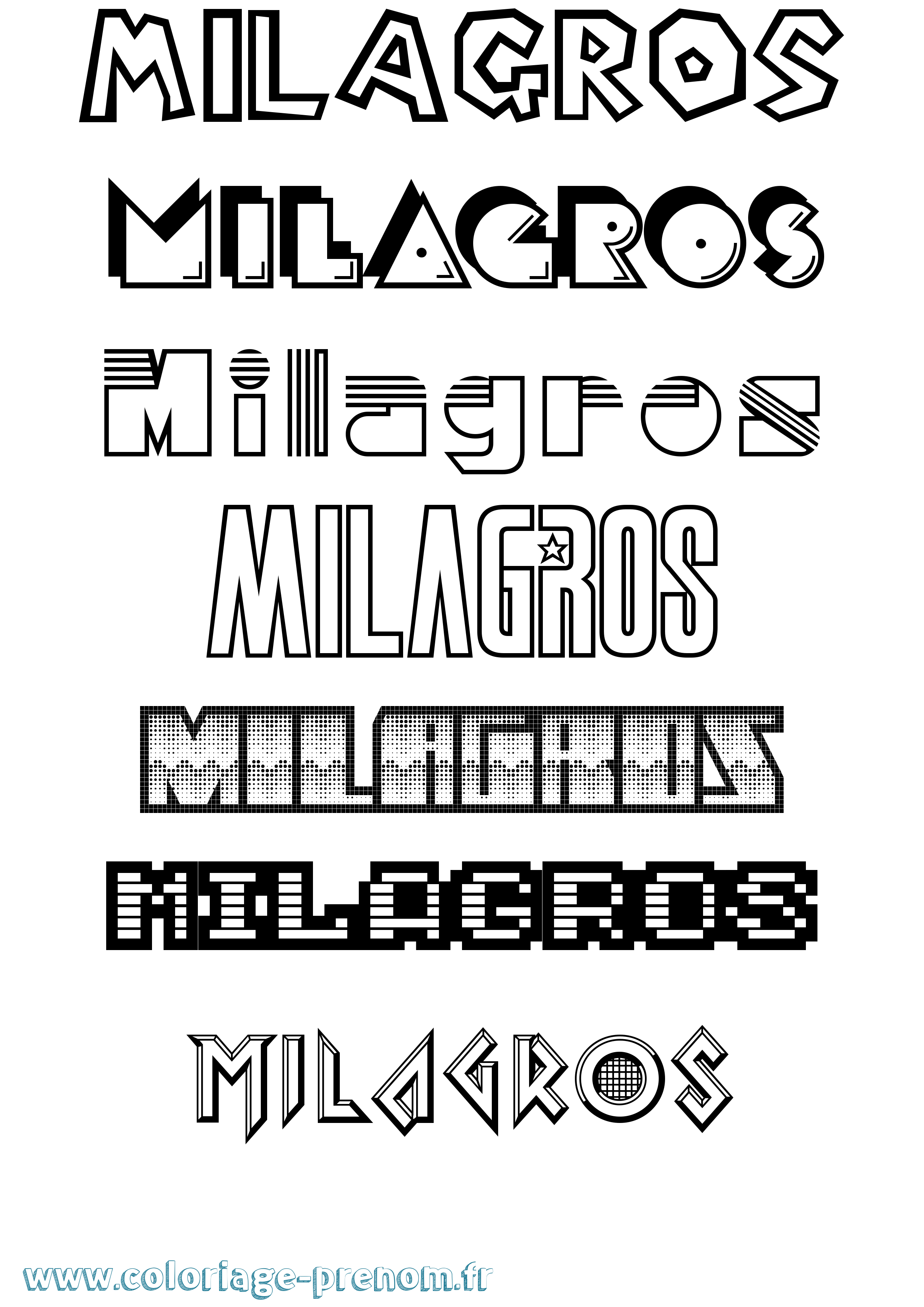 Coloriage Milagros Jeux Vidéos Coloriage prénom Milagros Jeux Vidéos