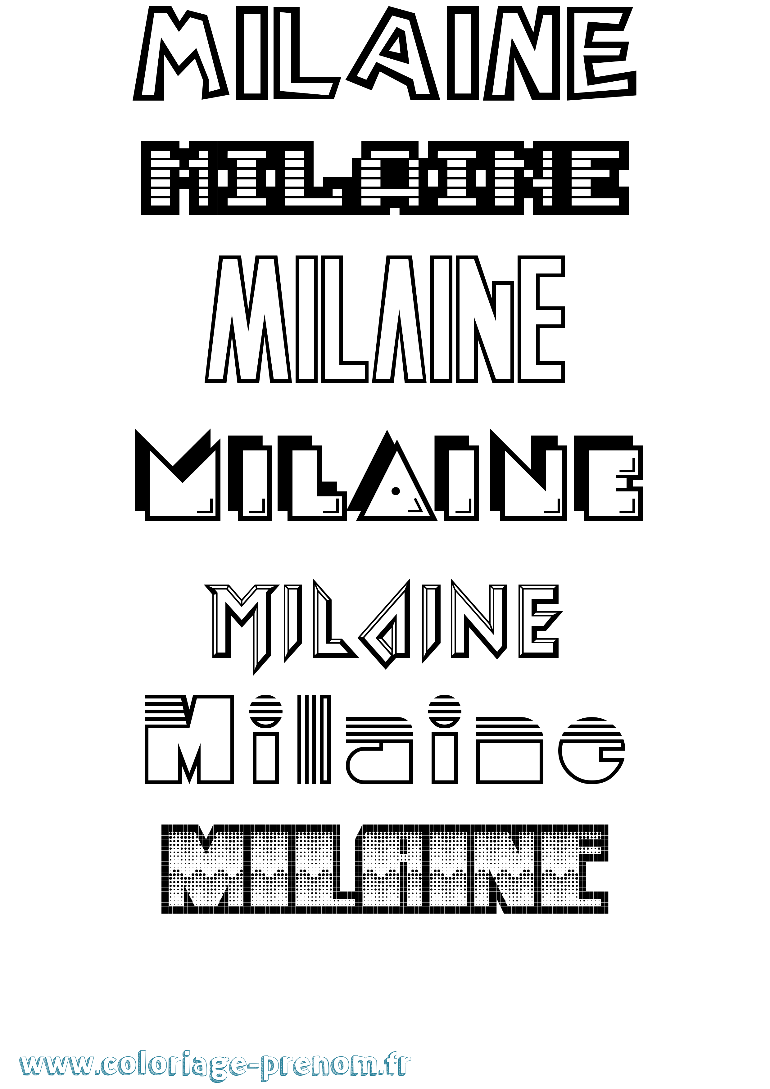 Coloriage Milaine Jeux Vidéos Coloriage prénom Milaine Jeux Vidéos