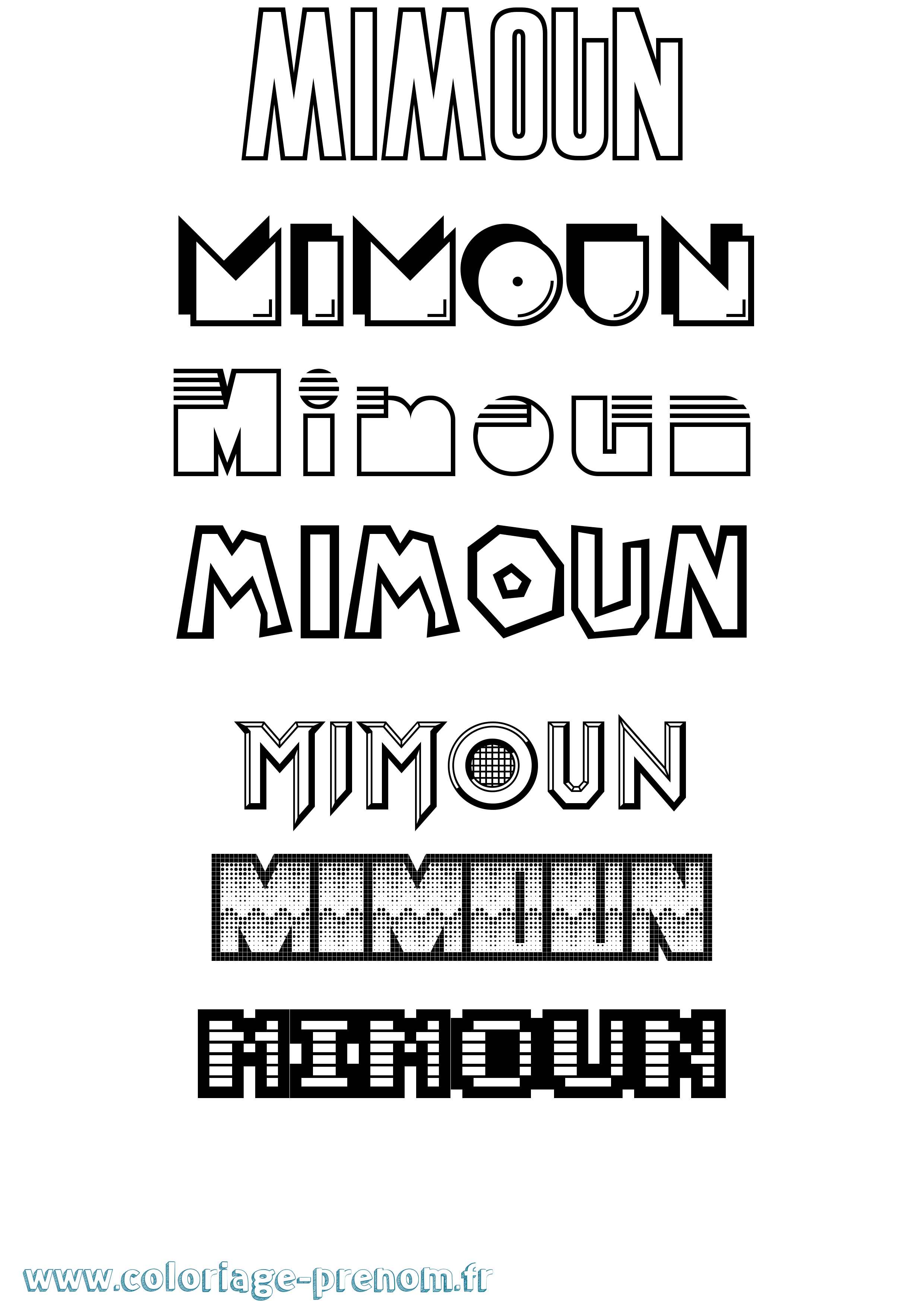 Coloriage Mimoun Jeux Vidéos Coloriage prénom Mimoun Jeux Vidéos
