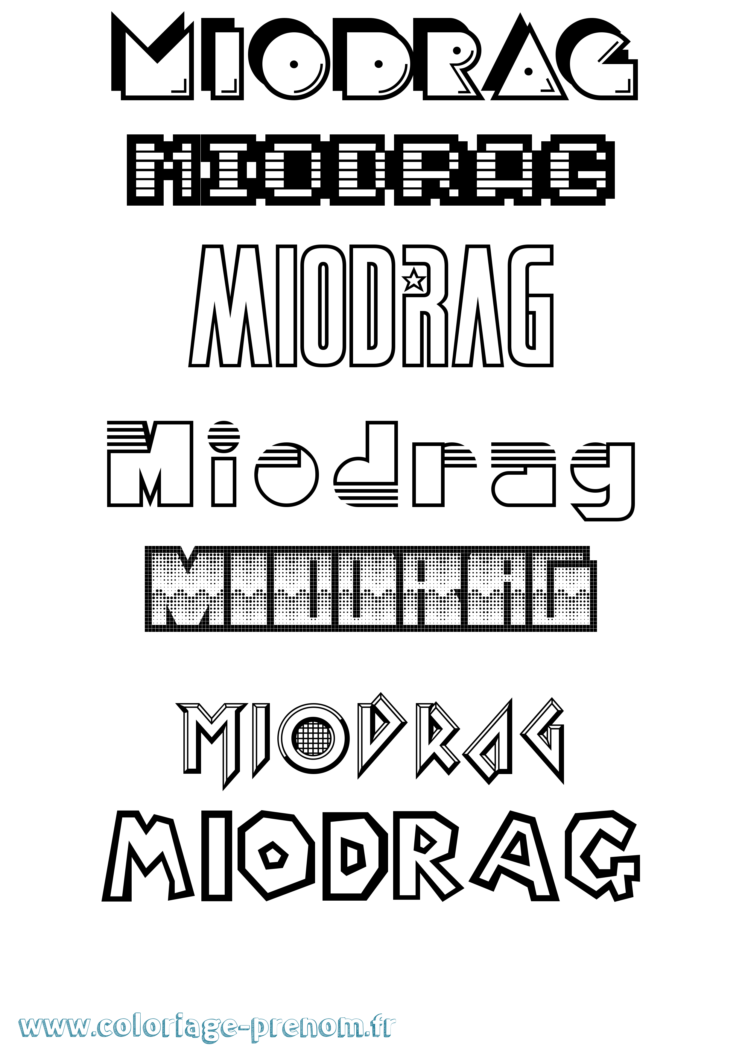 Coloriage Miodrag Jeux Vidéos Coloriage prénom Miodrag Jeux Vidéos