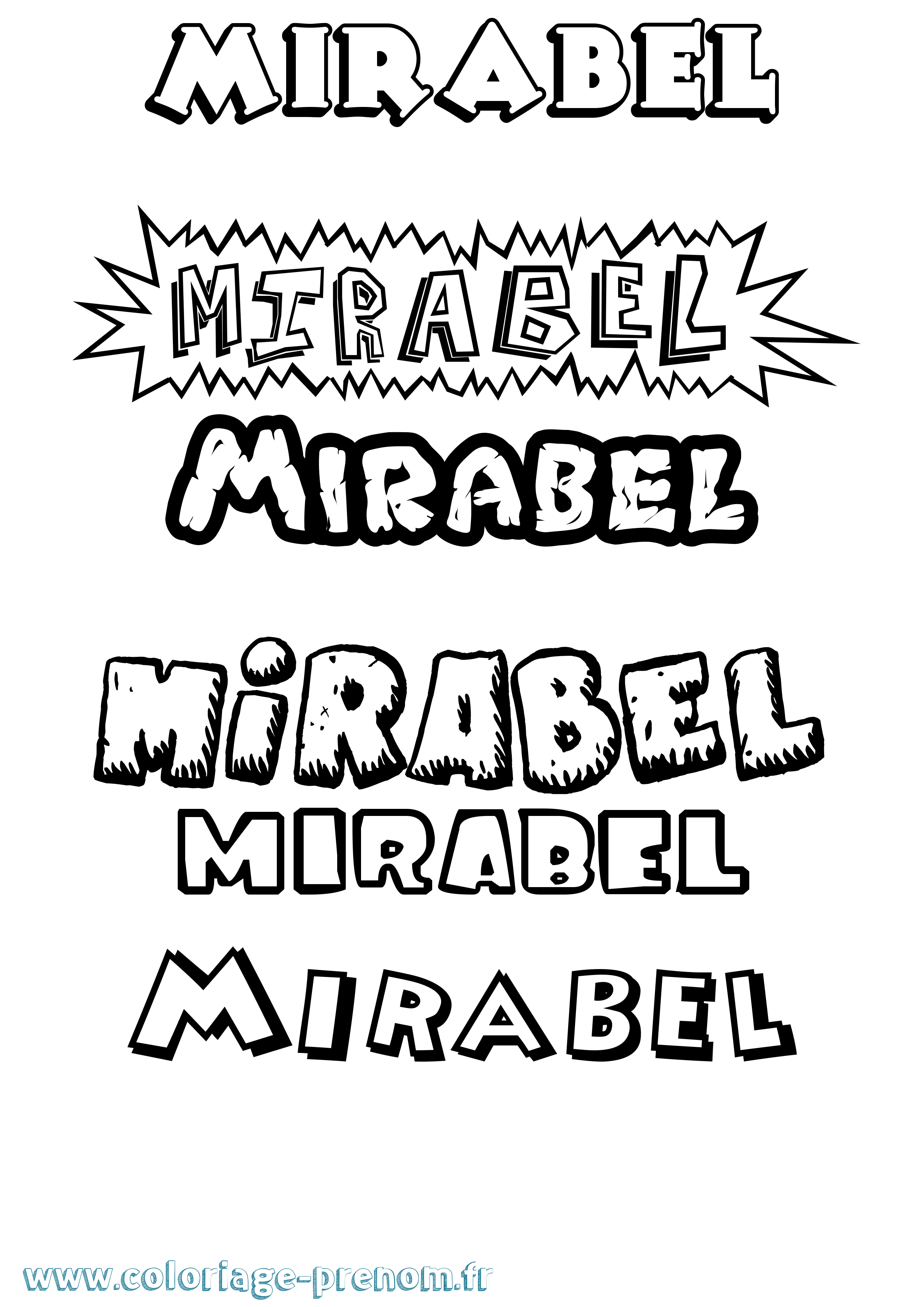 Coloriage Mirabel Dessin Animé Coloriage prénom Mirabel Dessin Animé