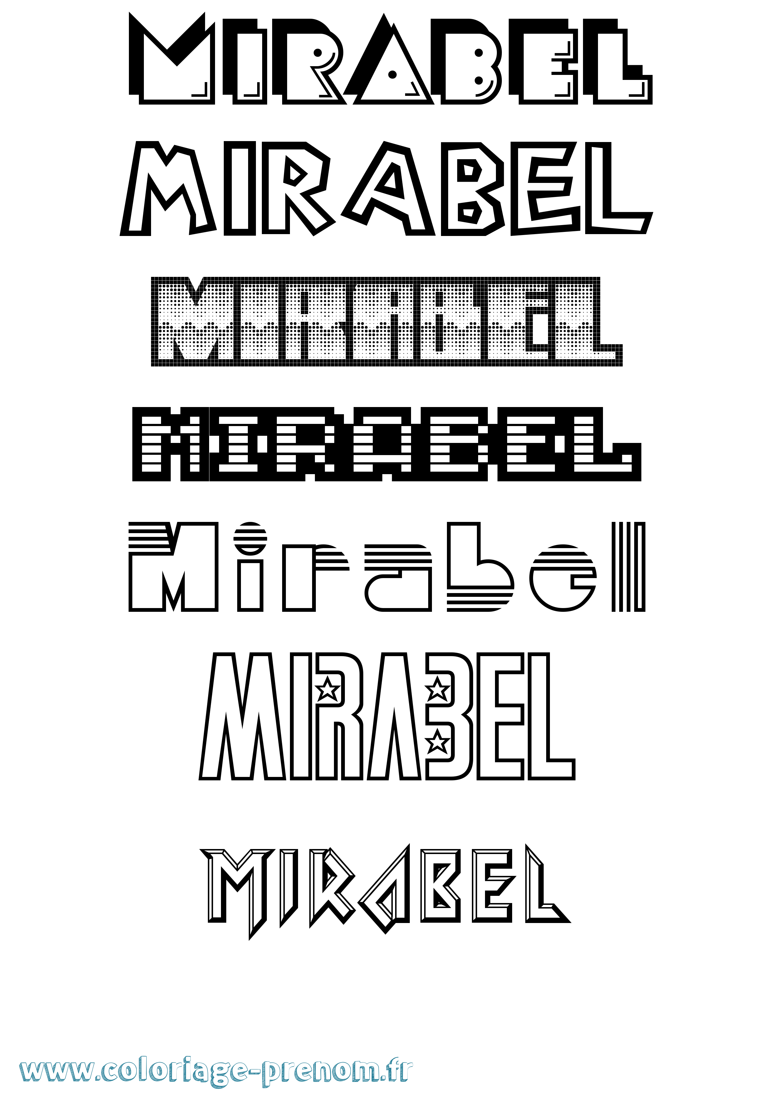 Coloriage Mirabel Jeux Vidéos Coloriage prénom Mirabel Jeux Vidéos