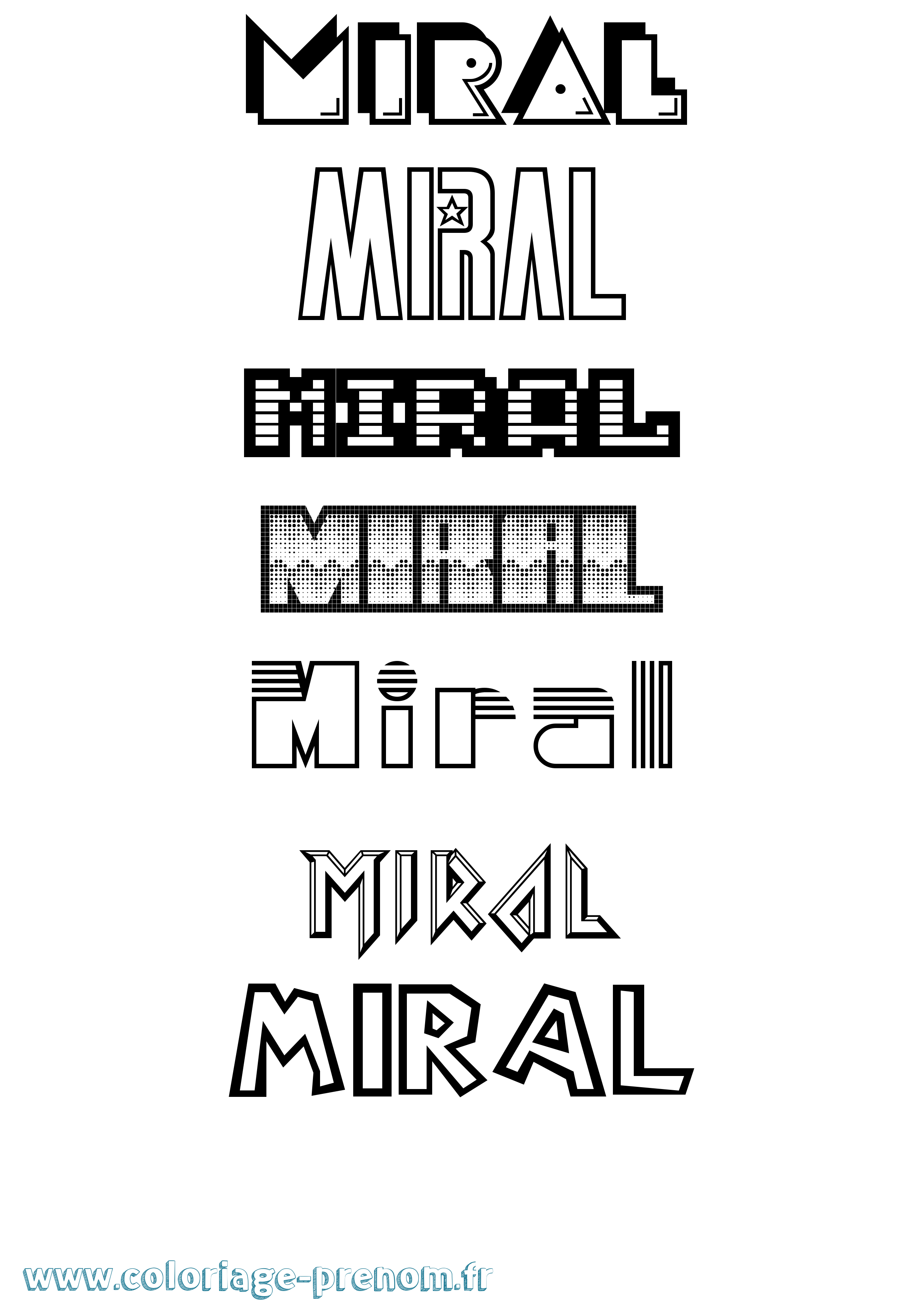 Coloriage Miral Jeux Vidéos Coloriage prénom Miral Jeux Vidéos
