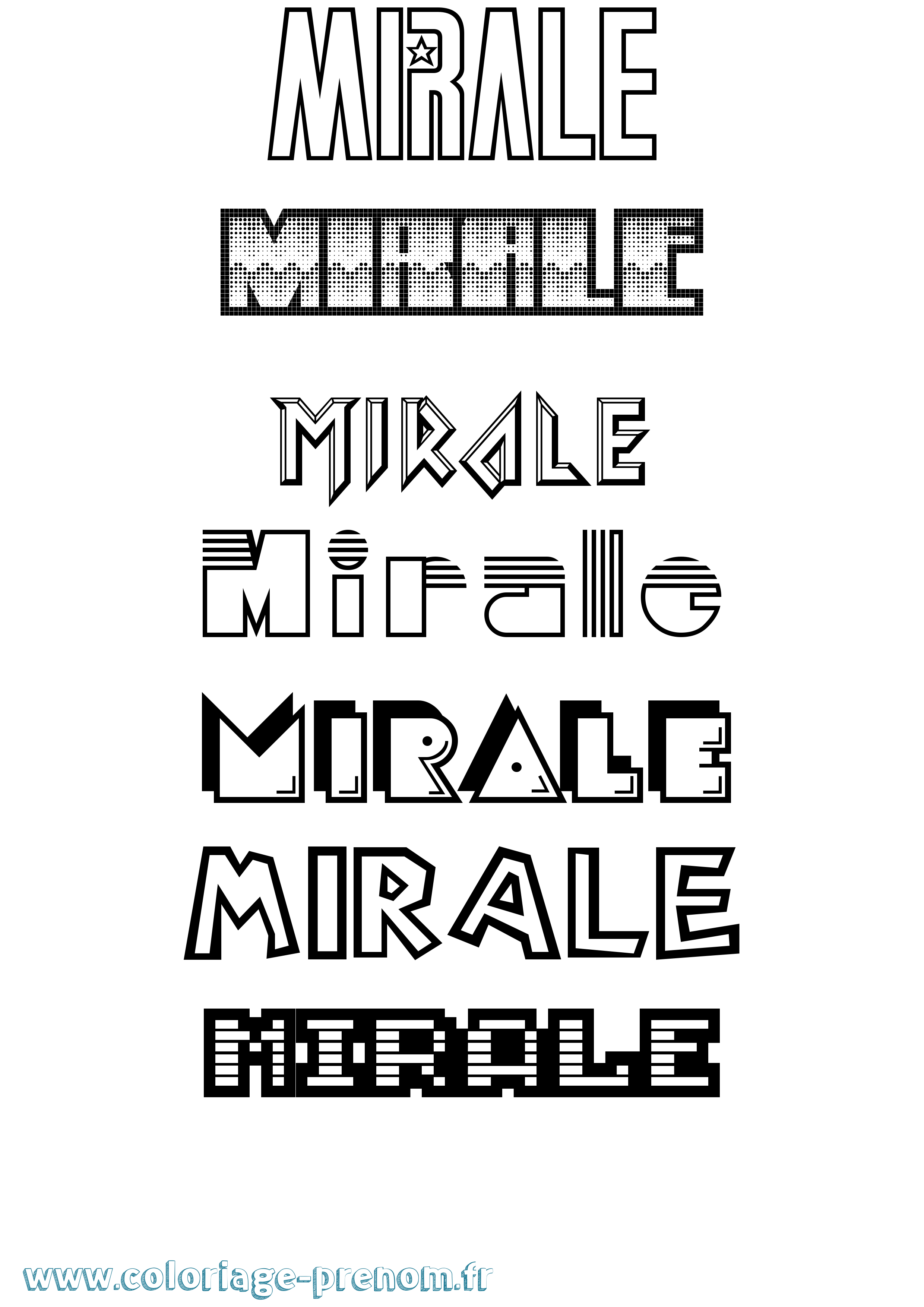 Coloriage Mirale Jeux Vidéos Coloriage prénom Mirale Jeux Vidéos