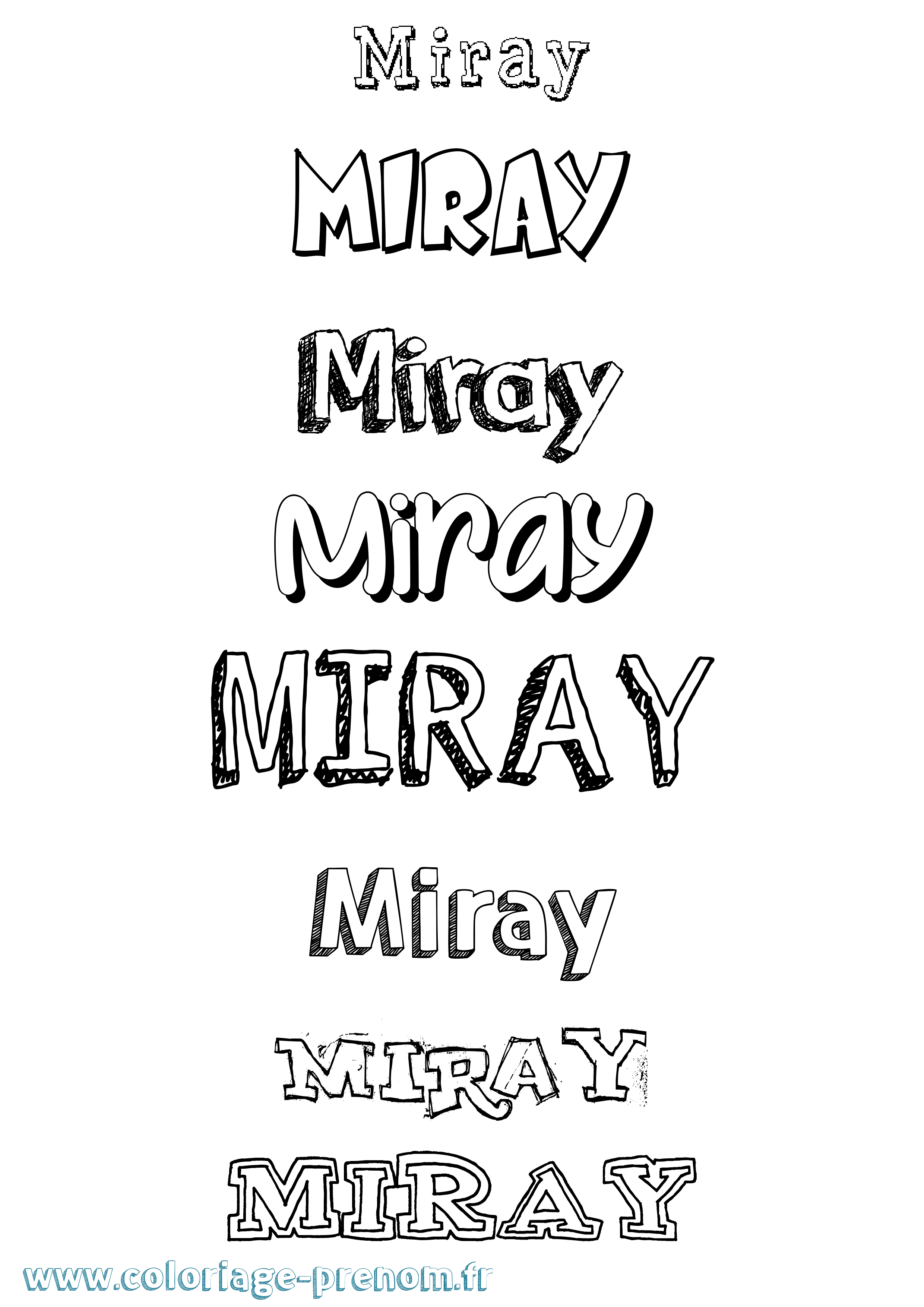 Coloriage Miray Dessiné Coloriage prénom Miray Dessiné