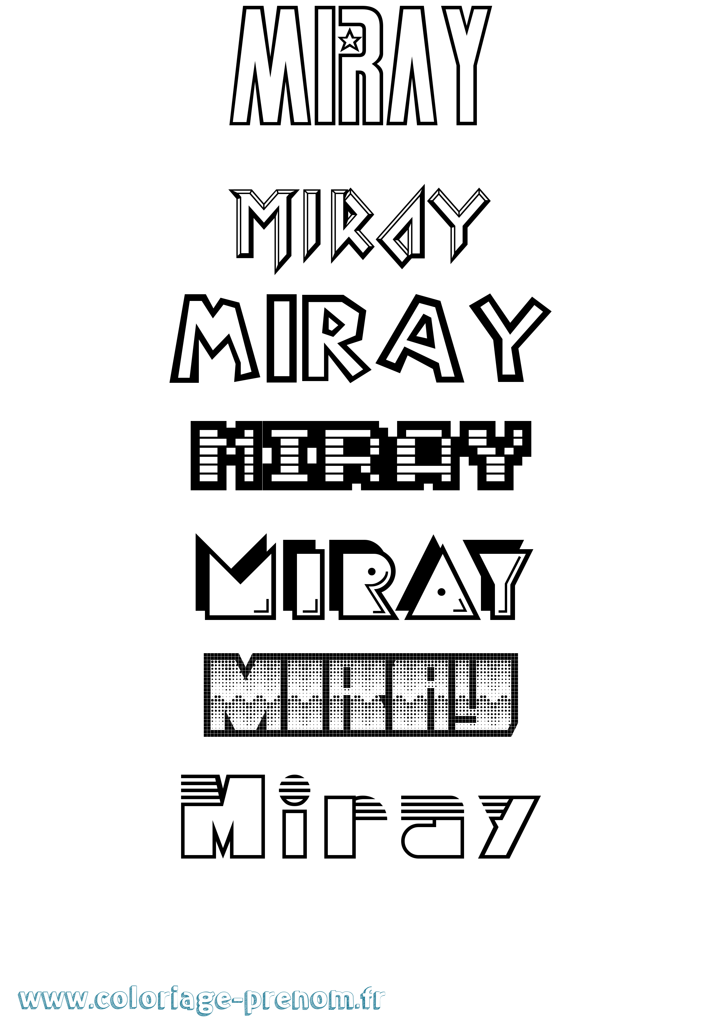 Coloriage Miray Jeux Vidéos Coloriage prénom Miray Jeux Vidéos