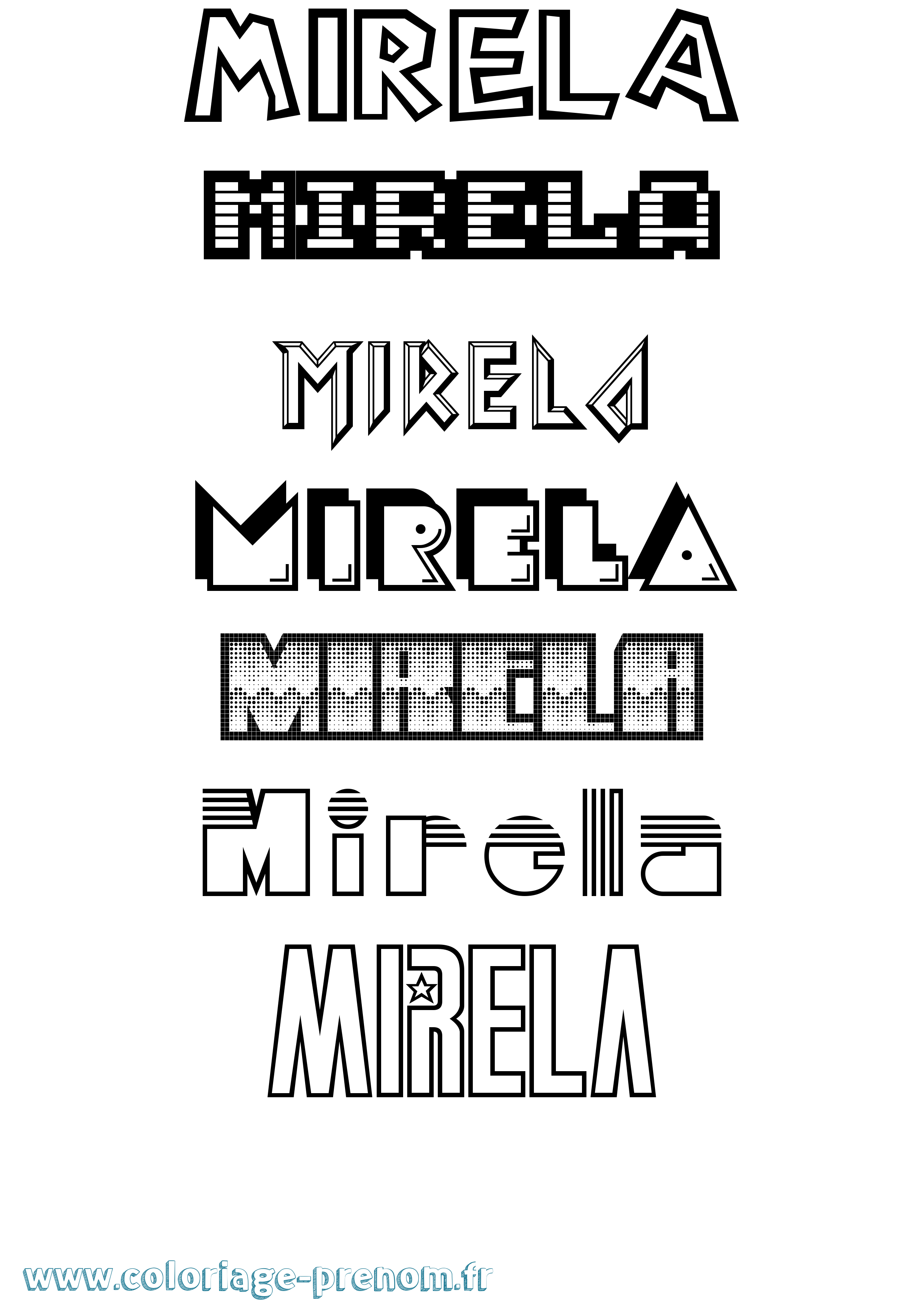 Coloriage Mirela Jeux Vidéos Coloriage prénom Mirela Jeux Vidéos