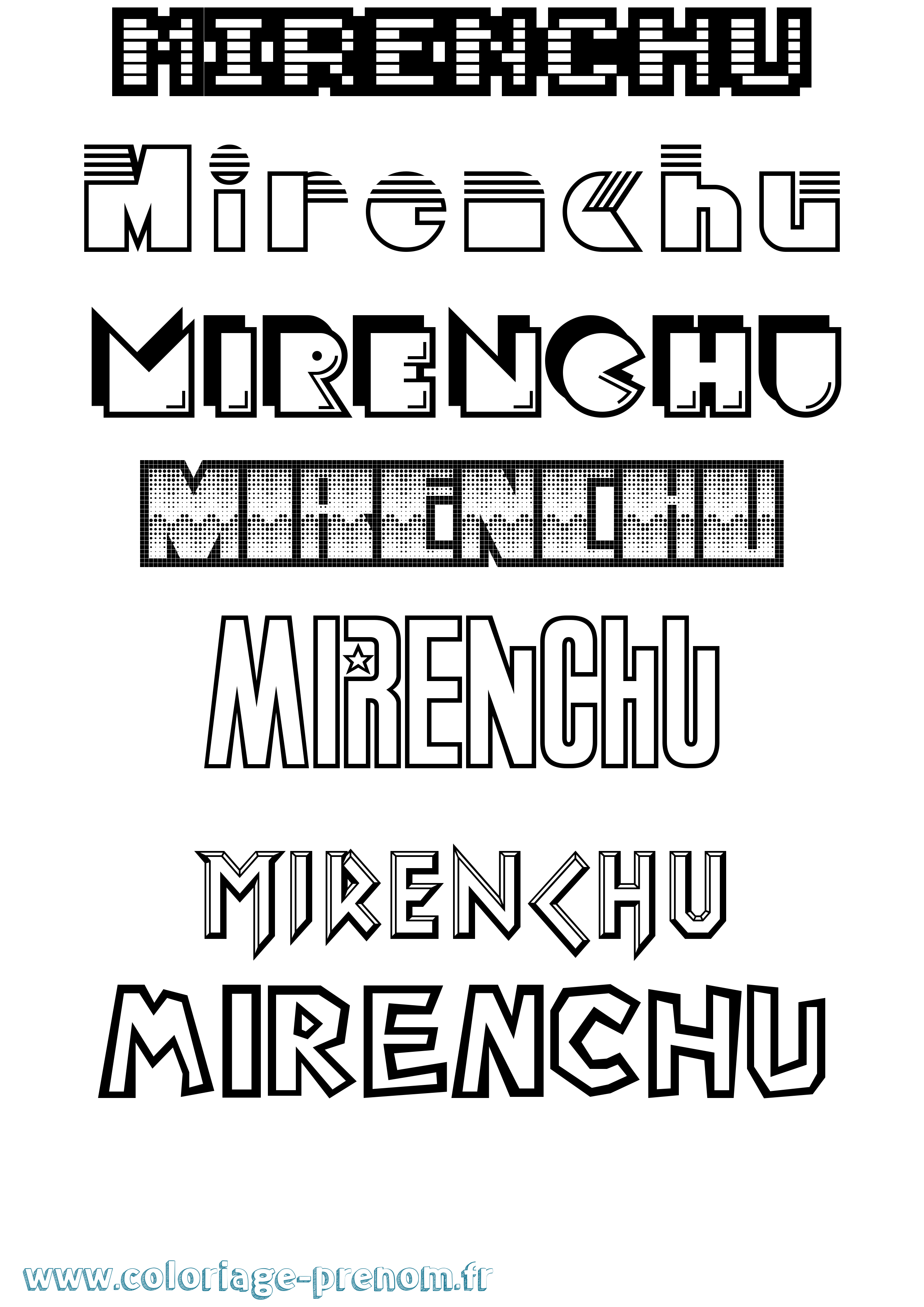 Coloriage Mirenchu Jeux Vidéos Coloriage prénom Mirenchu Jeux Vidéos