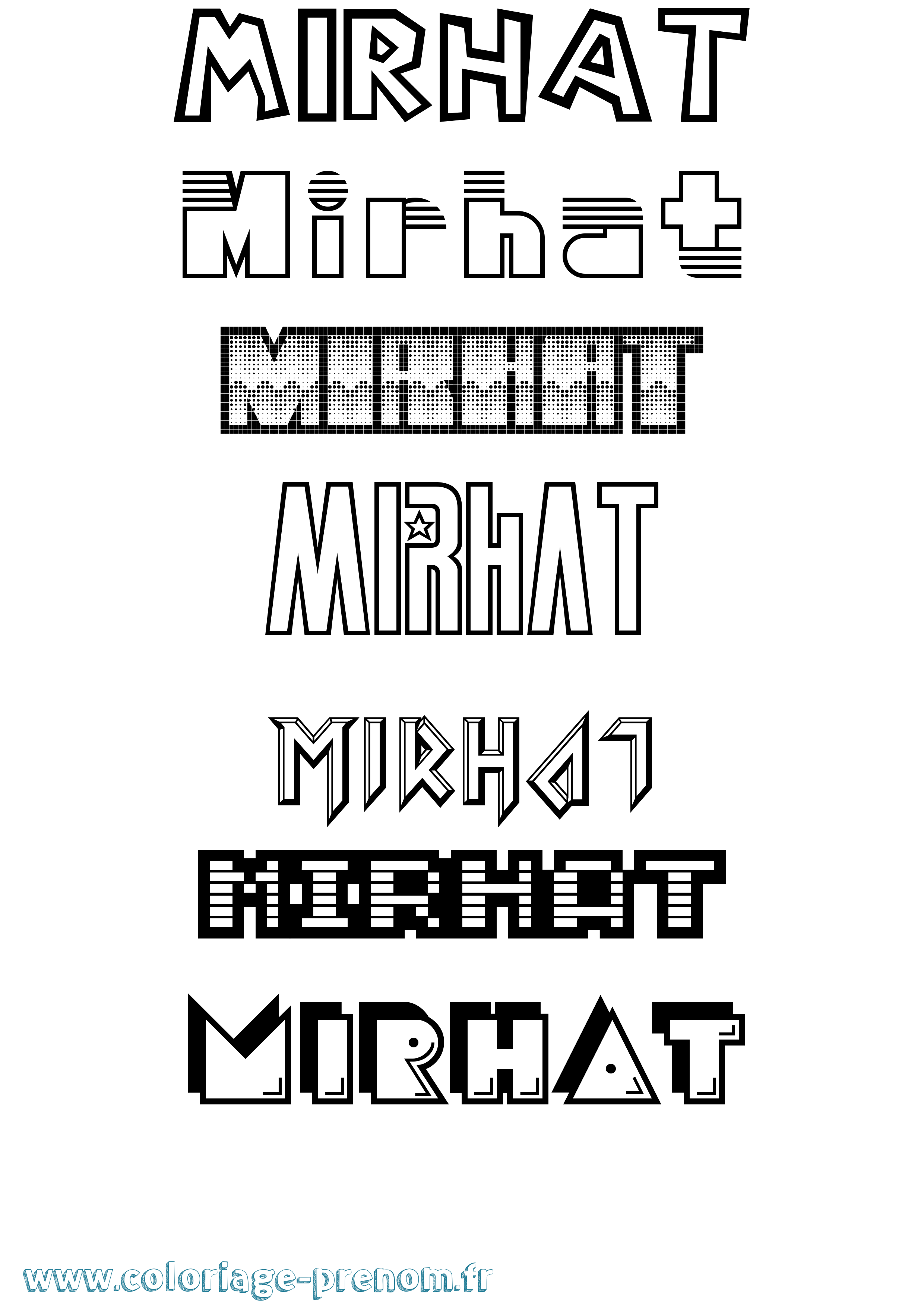 Coloriage Mirhat Jeux Vidéos Coloriage prénom Mirhat Jeux Vidéos