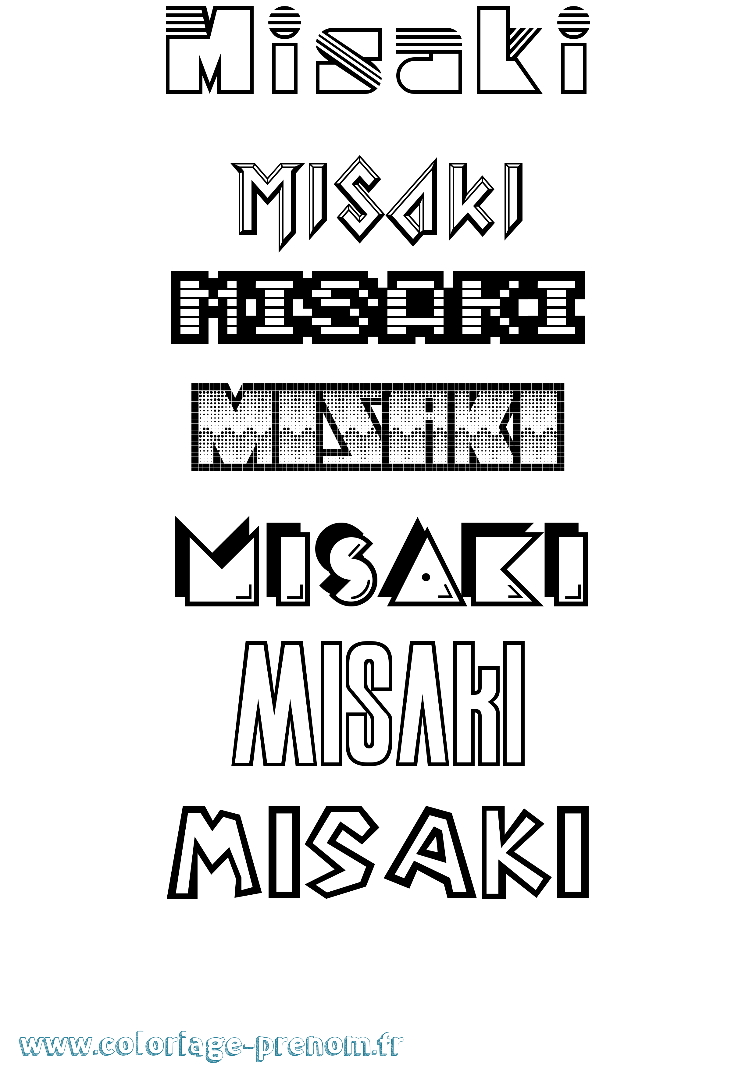 Coloriage Misaki Jeux Vidéos Coloriage prénom Misaki Jeux Vidéos