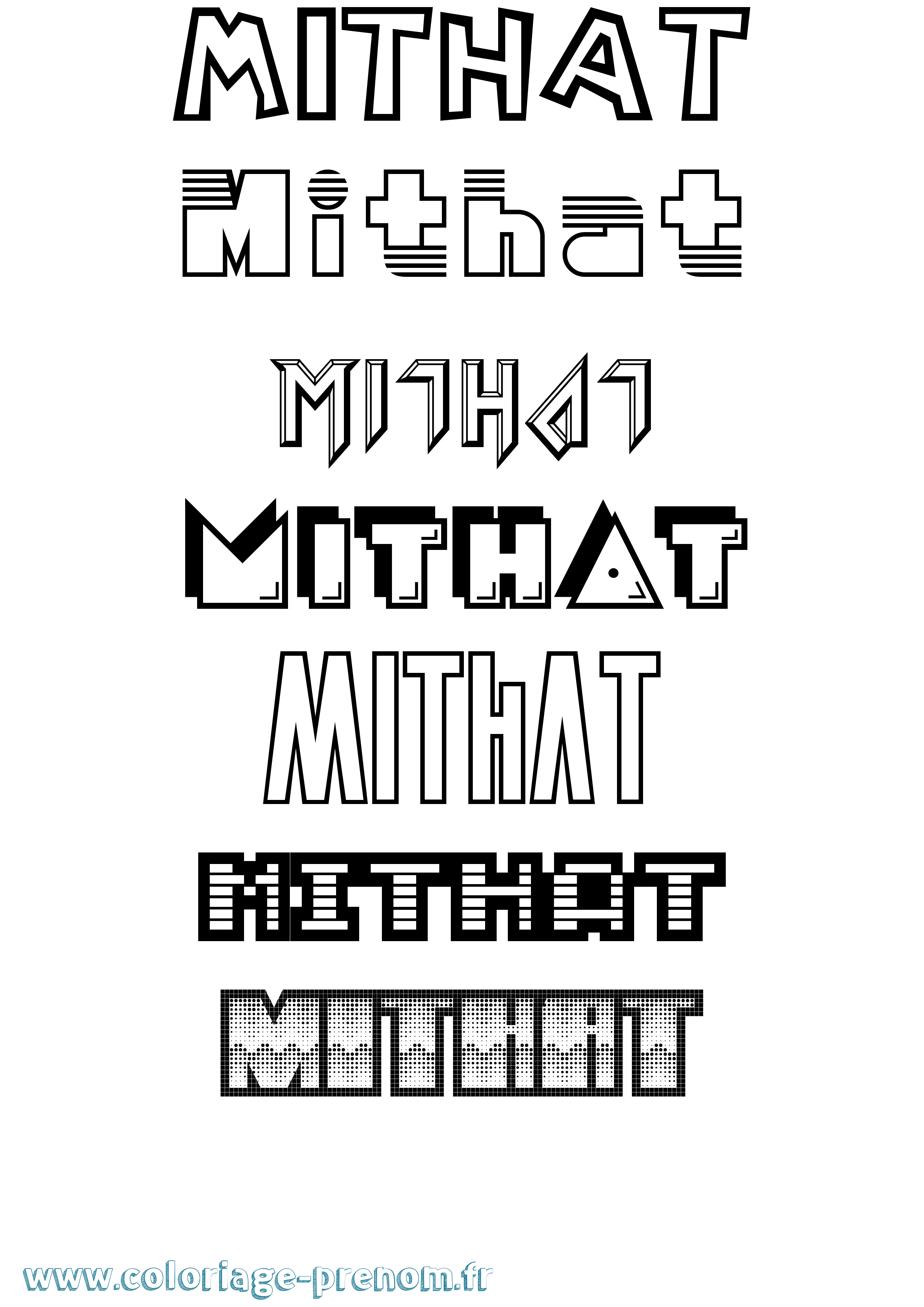 Coloriage Mithat Jeux Vidéos Coloriage prénom Mithat Jeux Vidéos