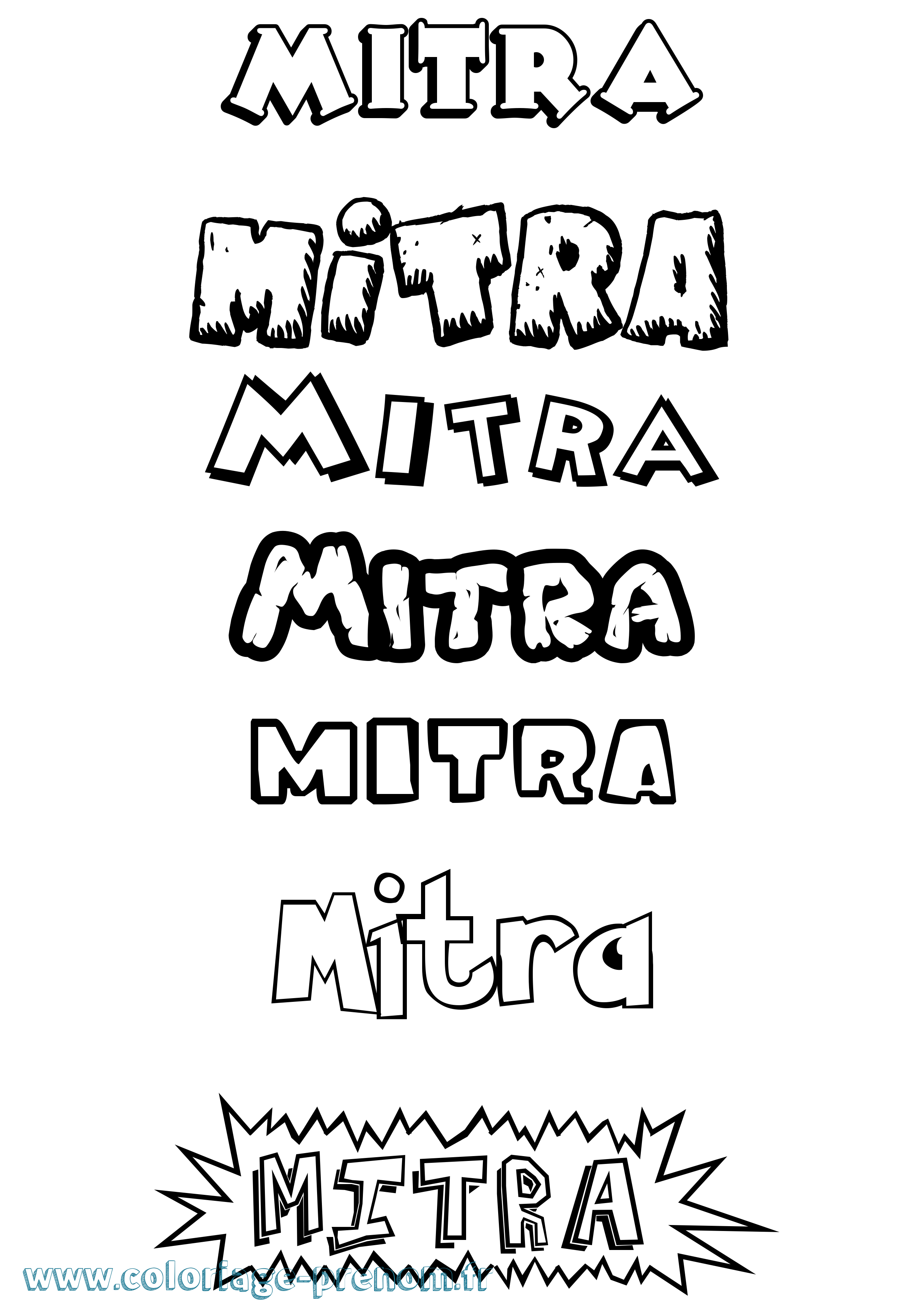 Coloriage Mitra Dessin Animé Coloriage prénom Mitra Dessin Animé