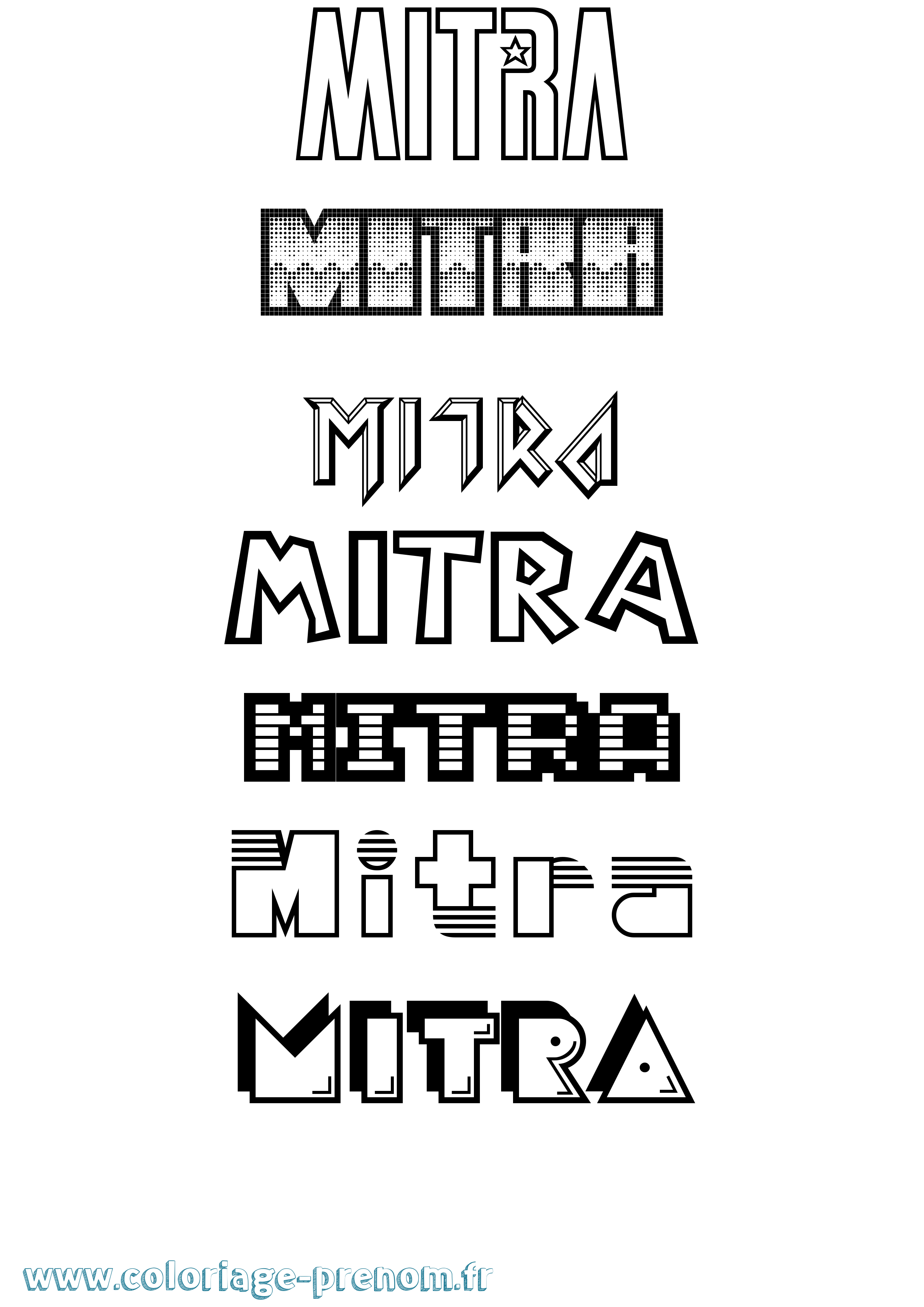 Coloriage Mitra Jeux Vidéos Coloriage prénom Mitra Jeux Vidéos