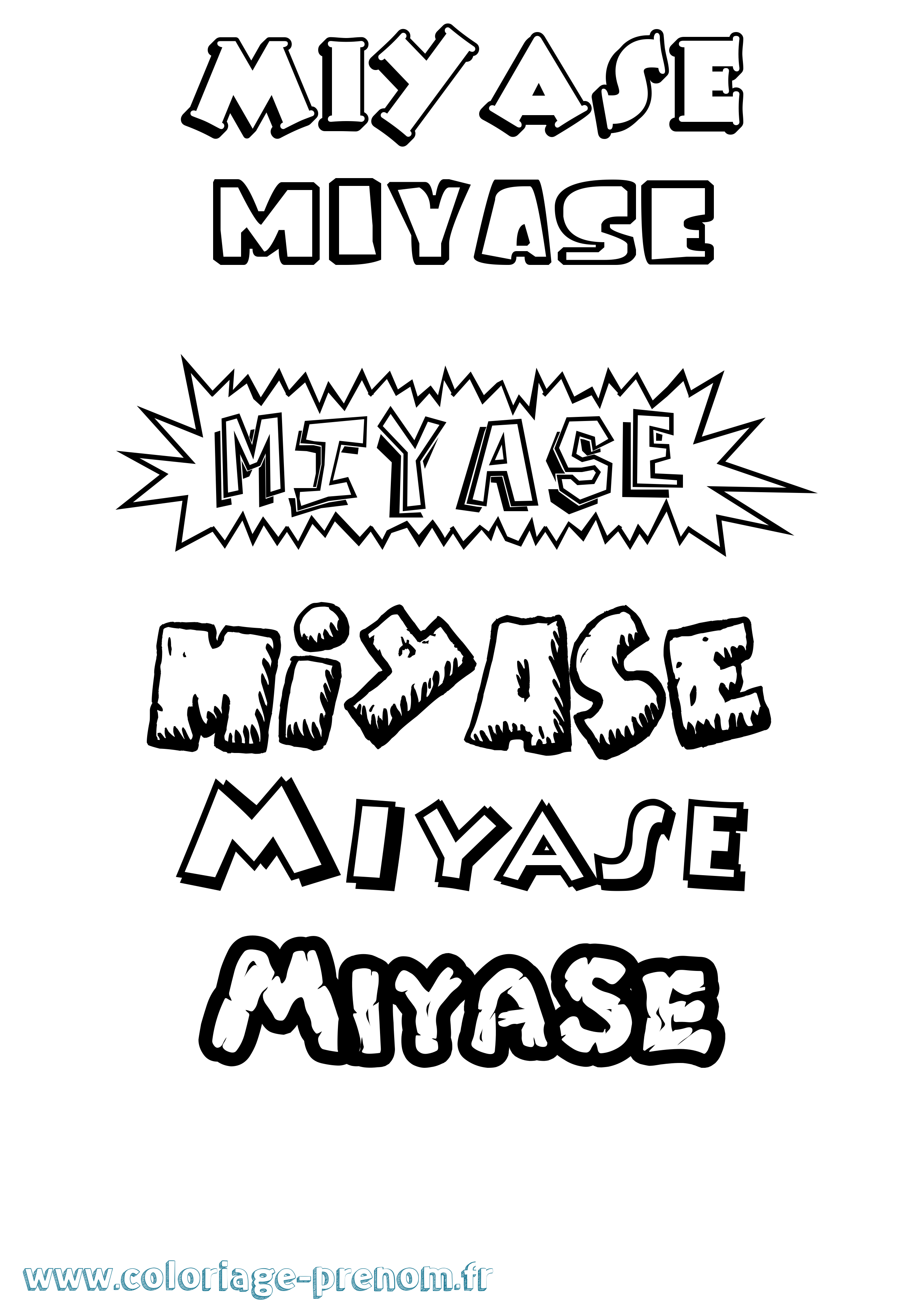Coloriage Miyase Dessin Animé Coloriage prénom Miyase Dessin Animé