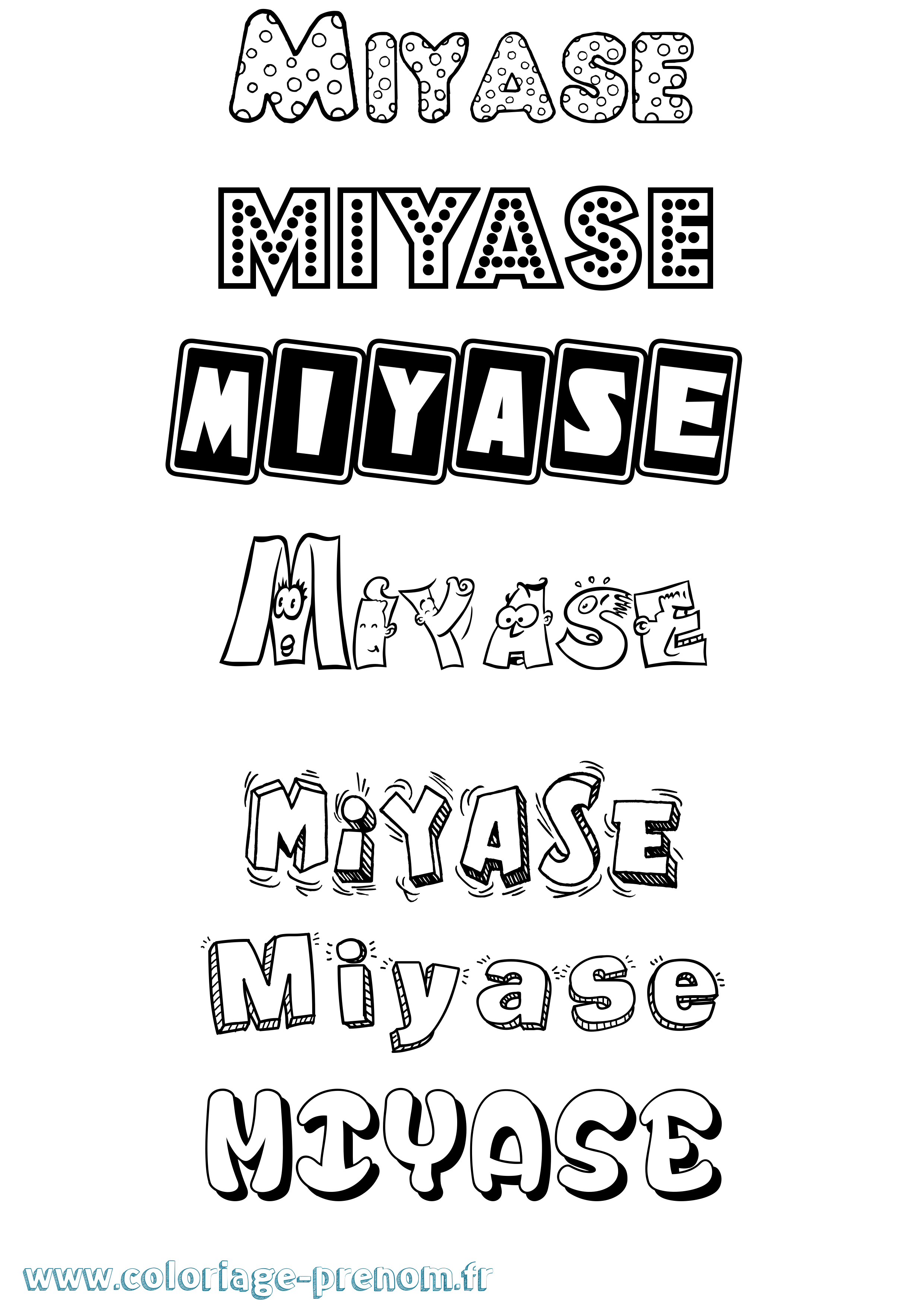 Coloriage Miyase Fun Coloriage prénom Miyase Fun