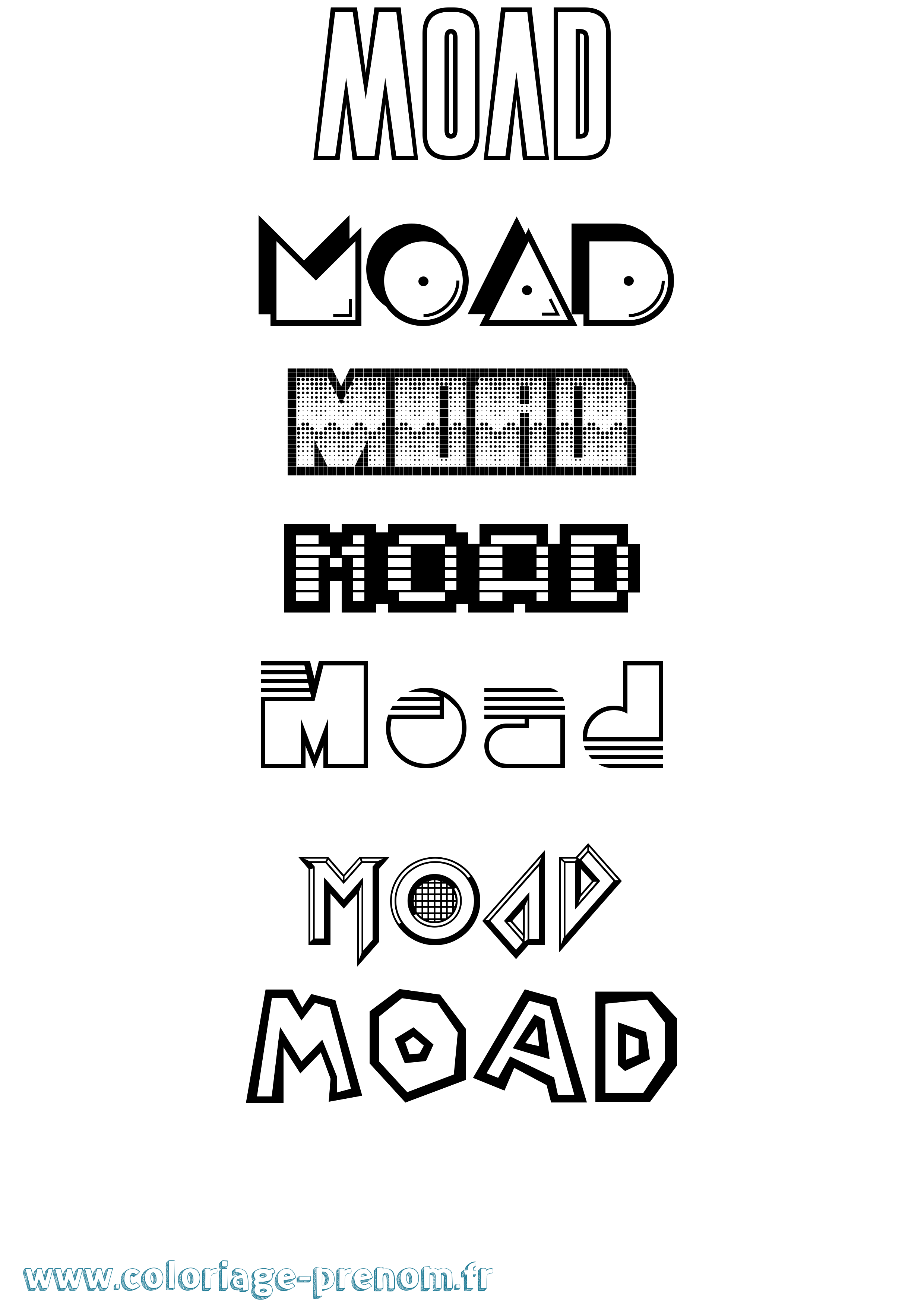 Coloriage Moad Jeux Vidéos Coloriage prénom Moad Jeux Vidéos