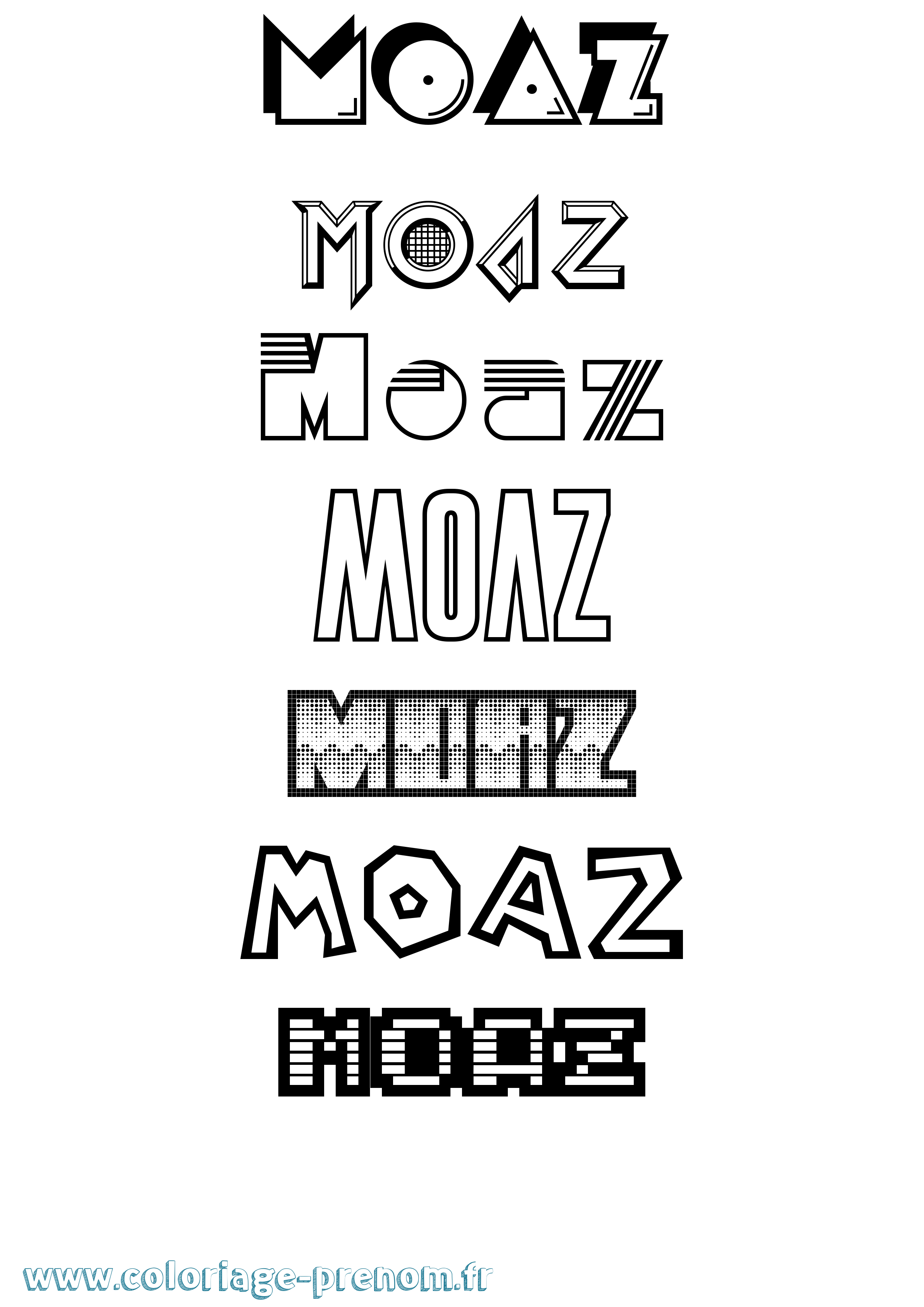 Coloriage Moaz Jeux Vidéos Coloriage prénom Moaz Jeux Vidéos