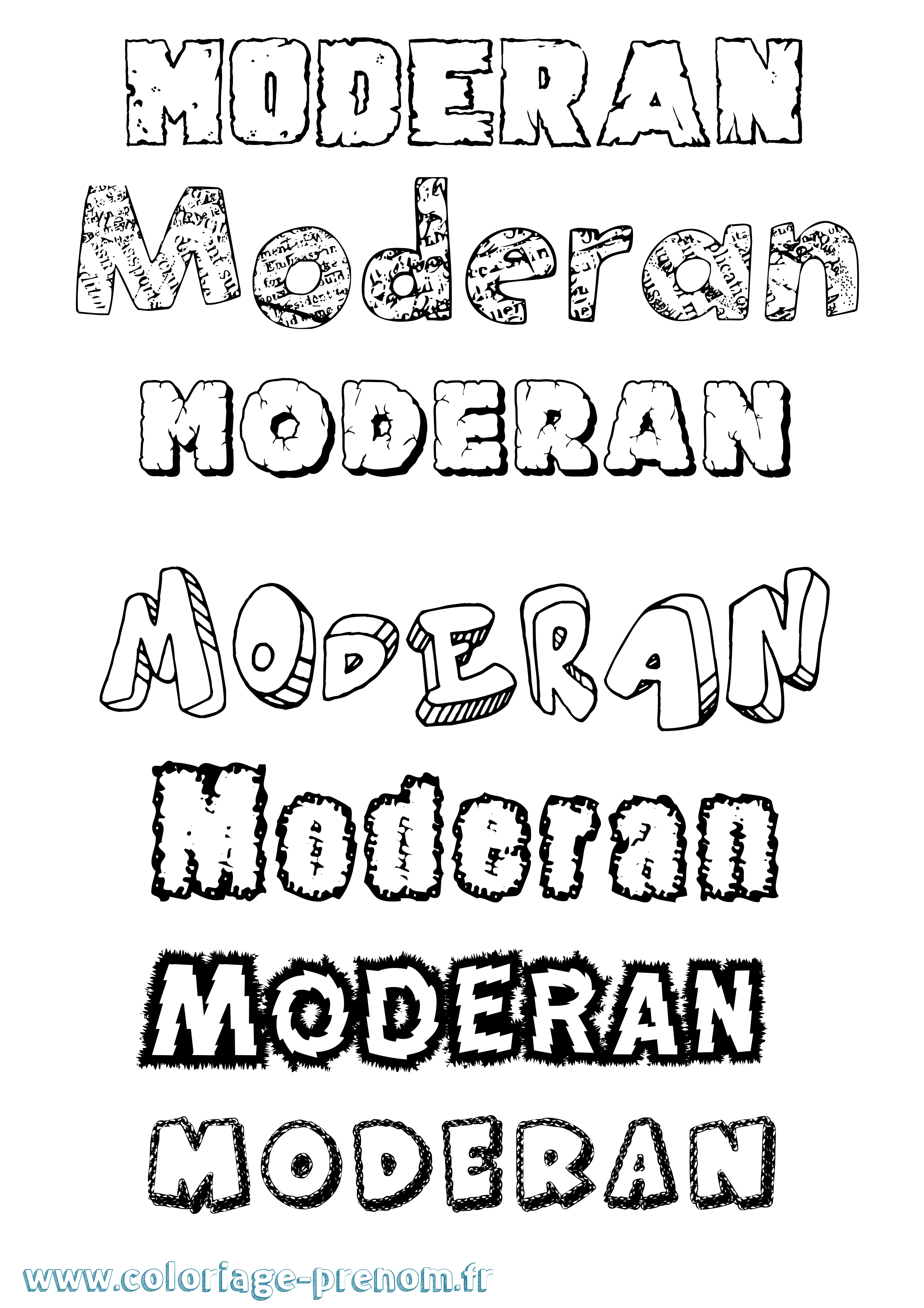 Coloriage Moderan Destructuré Coloriage prénom Moderan Destructuré