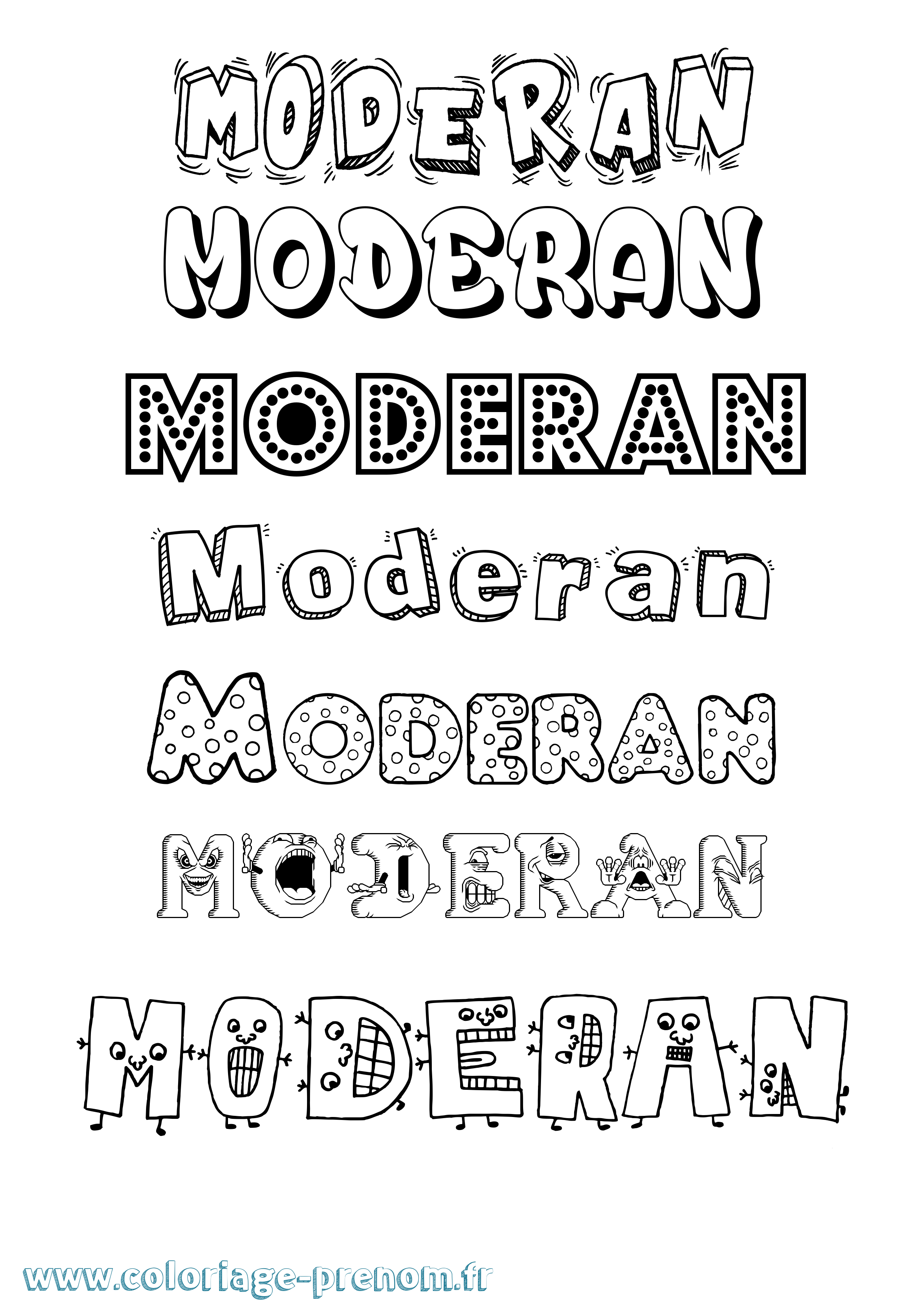 Coloriage Moderan Fun Coloriage prénom Moderan Fun