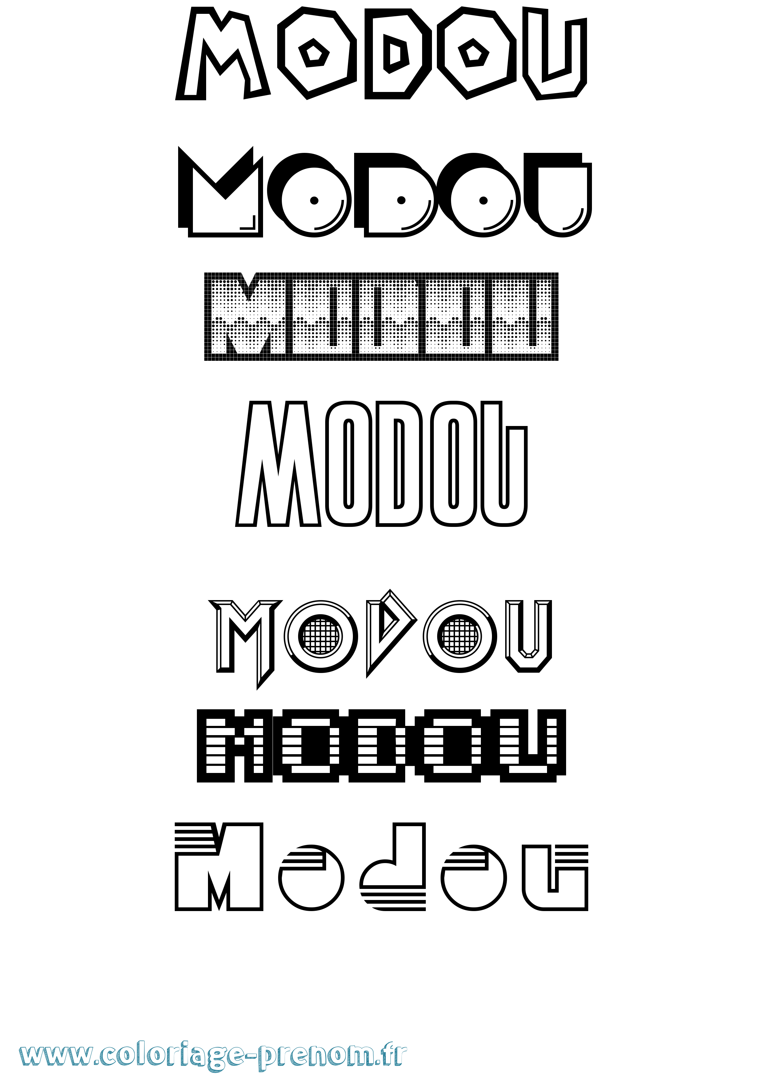 Coloriage Modou Jeux Vidéos Coloriage prénom Modou Jeux Vidéos