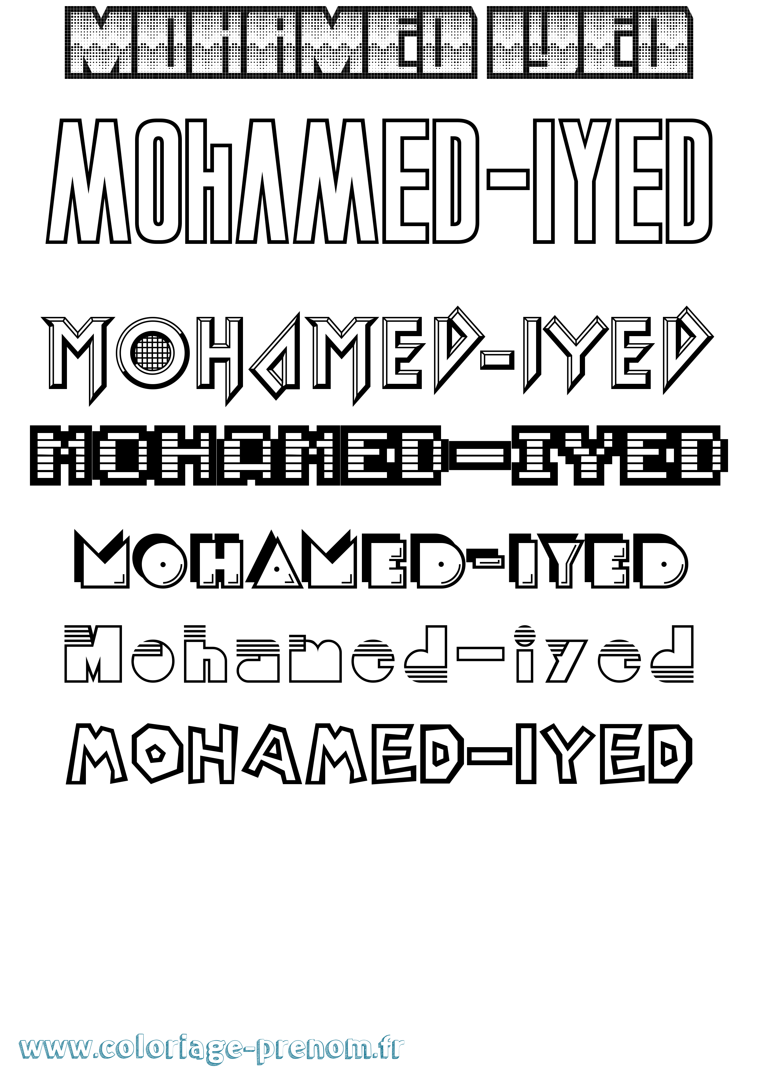 Coloriage Mohamed-Iyed Jeux Vidéos Coloriage prénom Mohamed-Iyed Jeux Vidéos
