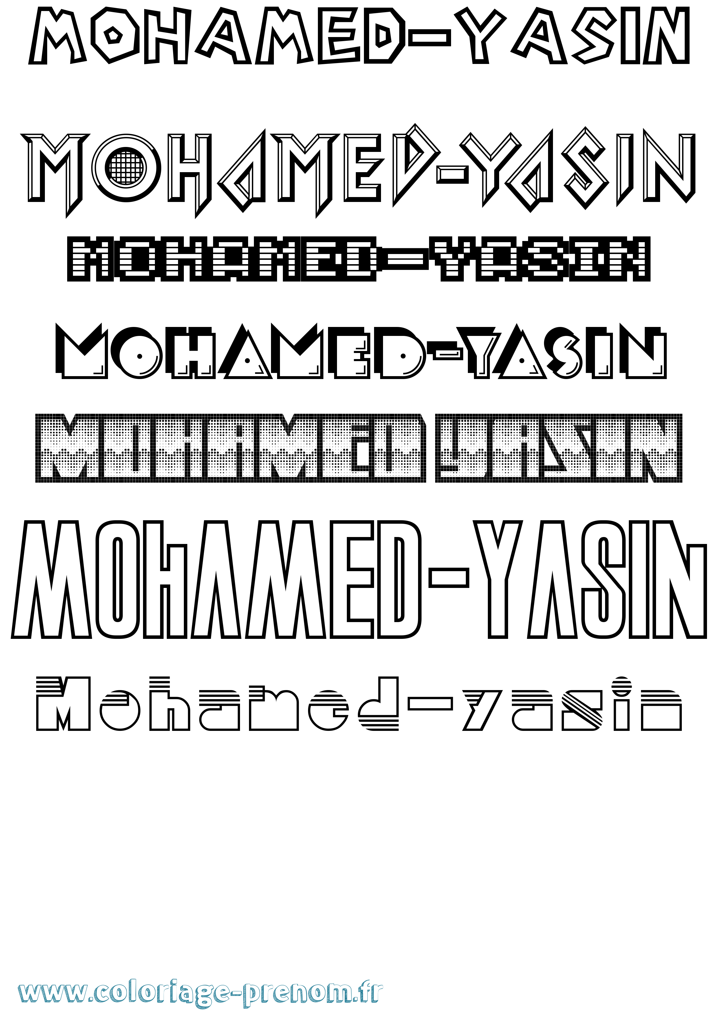 Coloriage Mohamed-Yasin Jeux Vidéos Coloriage prénom Mohamed-Yasin Jeux Vidéos