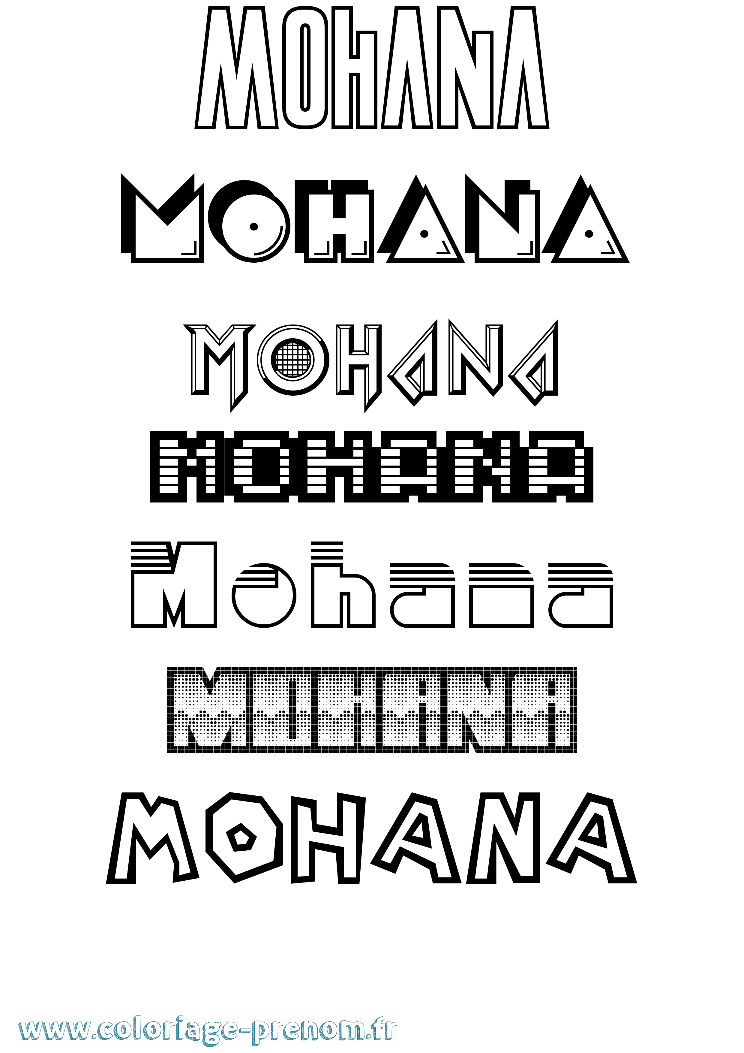 Coloriage Mohana Jeux Vidéos Coloriage prénom Mohana Jeux Vidéos