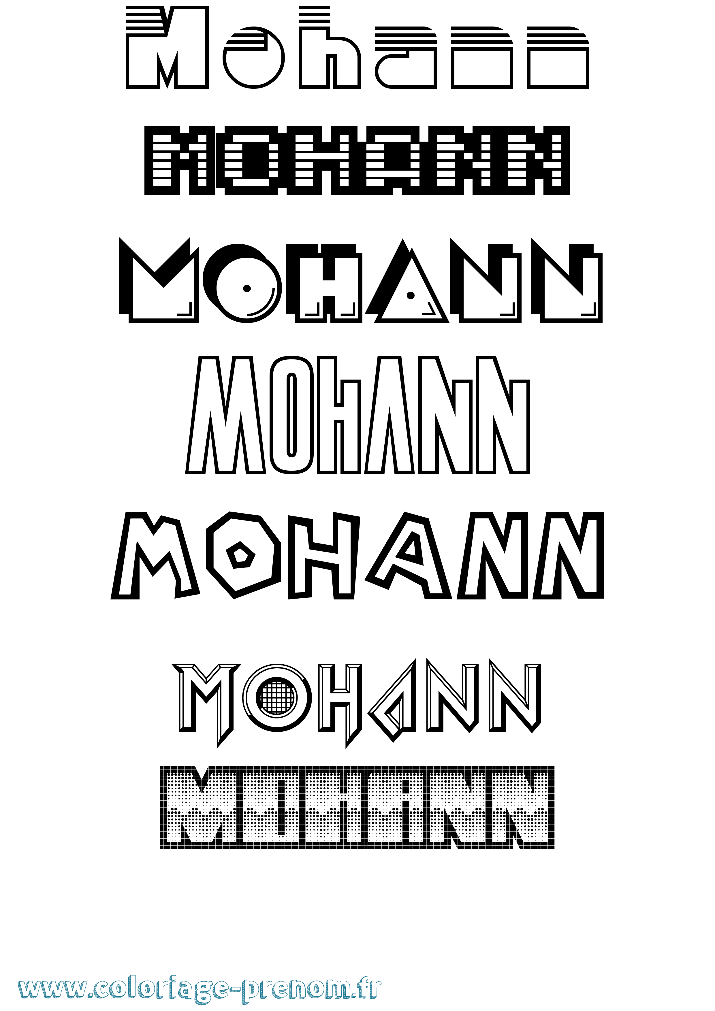 Coloriage Mohann Jeux Vidéos Coloriage prénom Mohann Jeux Vidéos
