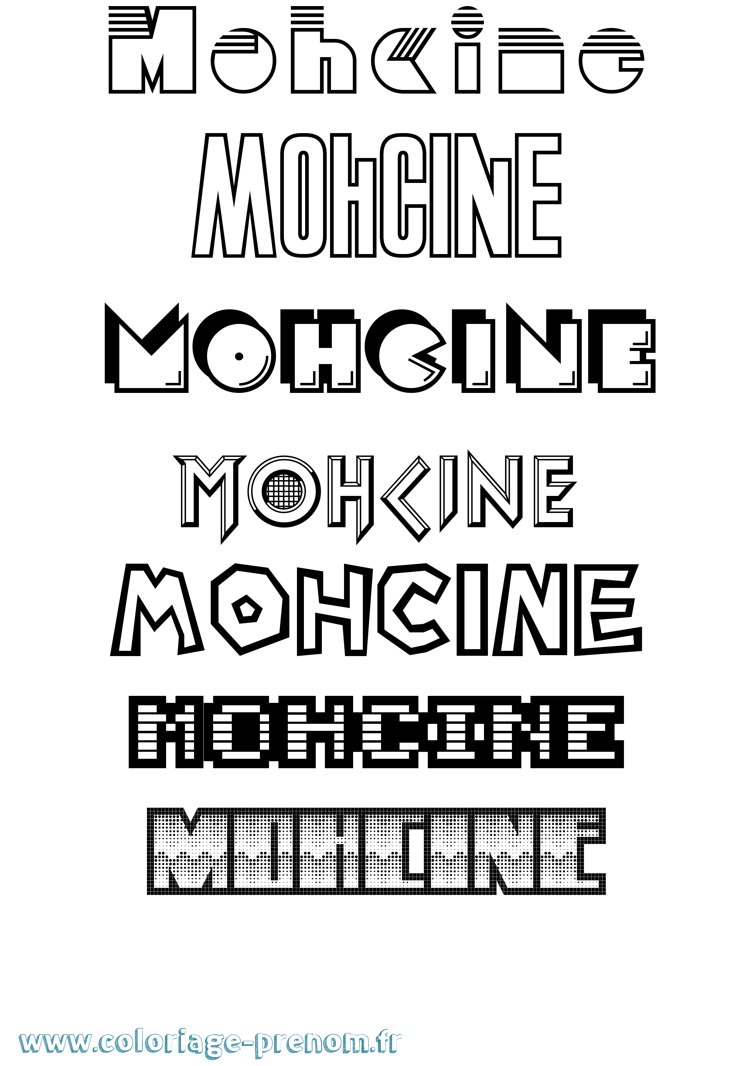 Coloriage Mohcine Jeux Vidéos Coloriage prénom Mohcine Jeux Vidéos