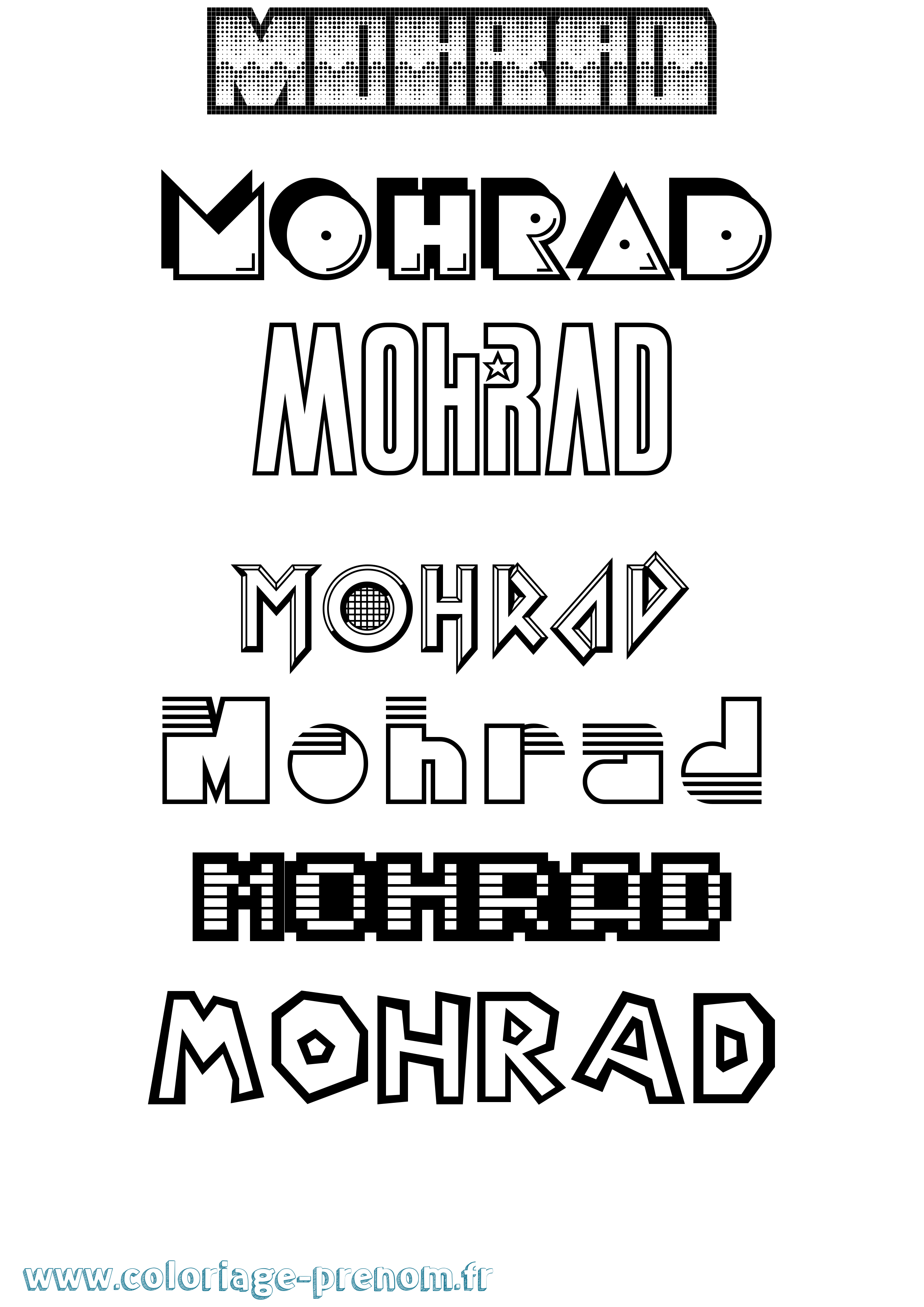 Coloriage Mohrad Jeux Vidéos Coloriage prénom Mohrad Jeux Vidéos