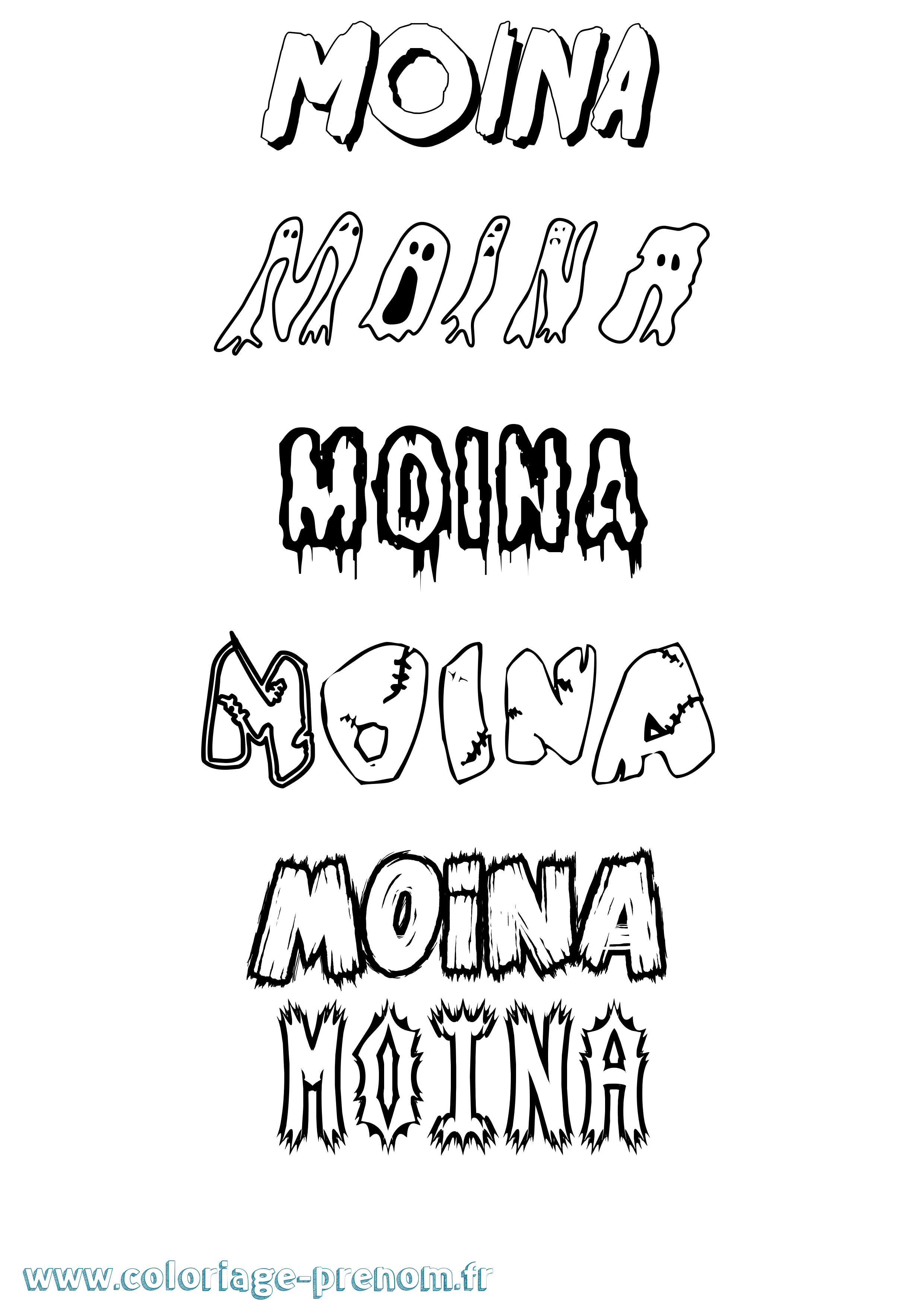 Coloriage Moina Frisson Coloriage prénom Moina Frisson