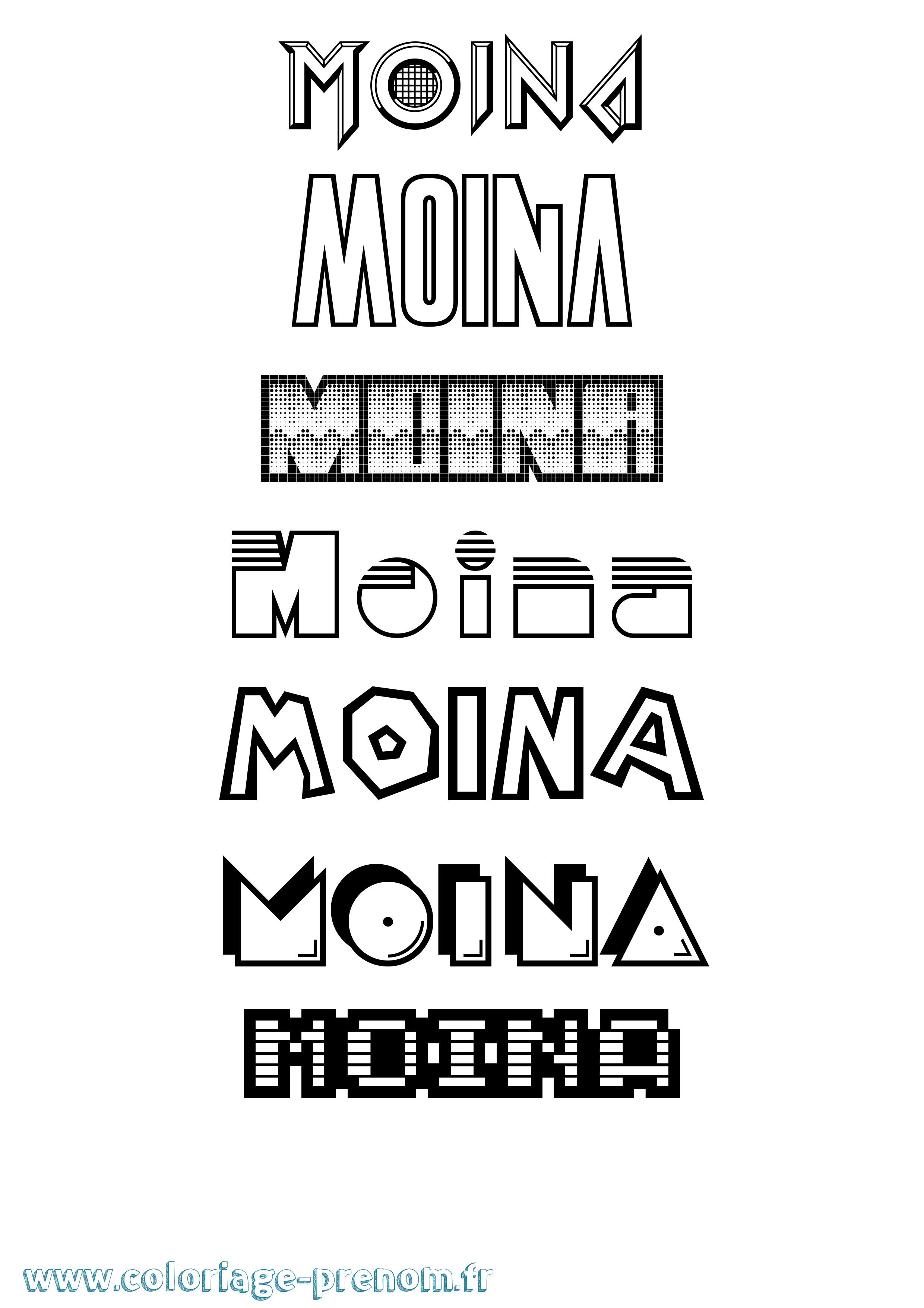 Coloriage Moina Jeux Vidéos Coloriage prénom Moina Jeux Vidéos