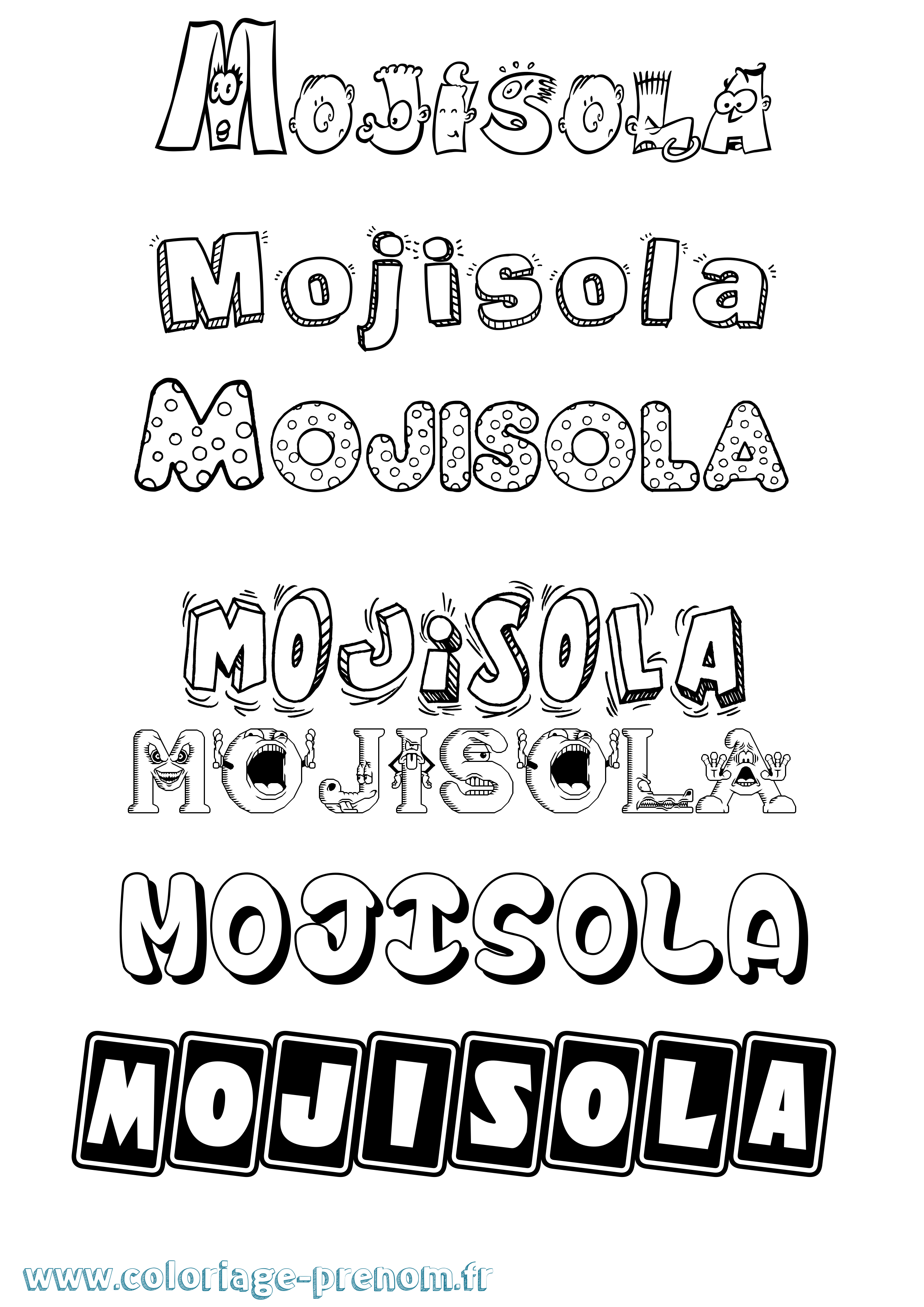 Coloriage Mojisola Fun Coloriage prénom Mojisola Fun